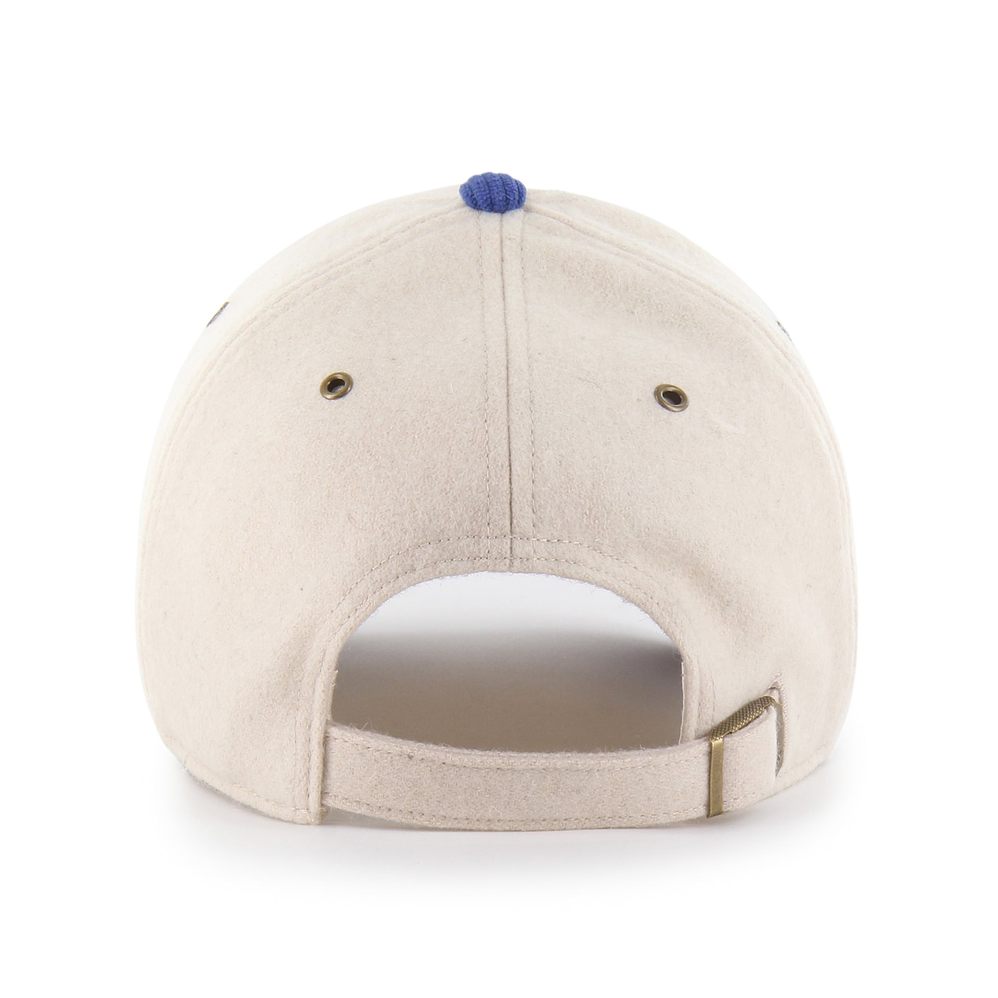 Women's '47 Cream/Royal Kansas Jayhawks Rope Script Clean Up Adjustable Hat