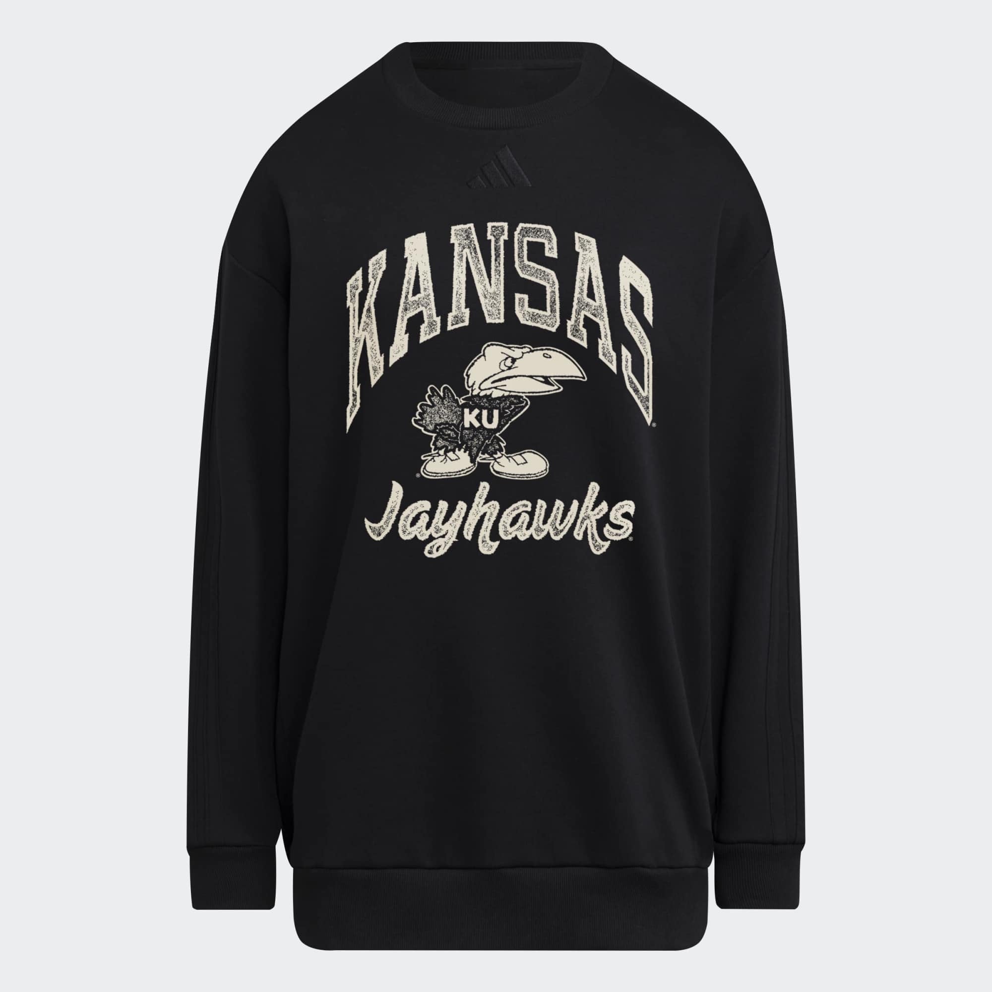 Women's adidas Black Kansas Jayhawks Soft Lux Sweatshirt