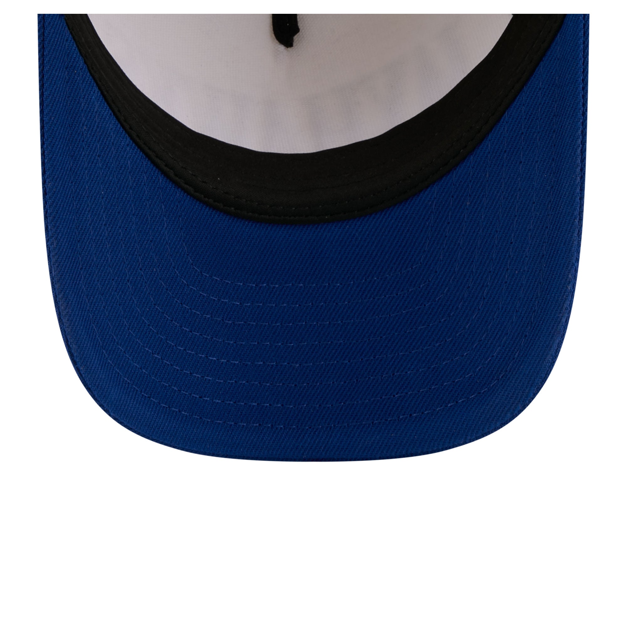 Casquette ajustable New Era pour femme, blanche et bleue, Kansas Jayhawks, modèle 9FORTY A-Frame.