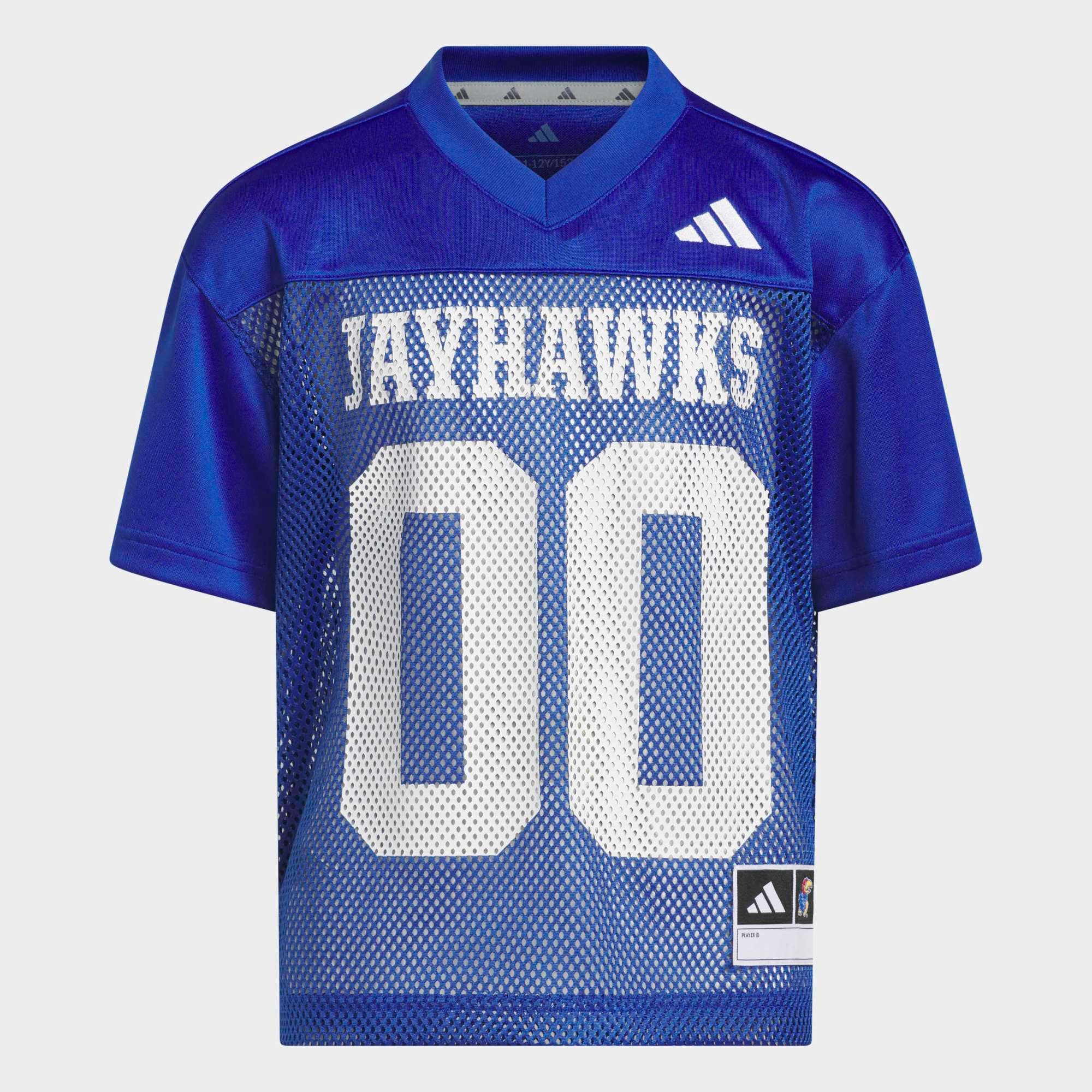 Maillot adidas bleu Kansas Jayhawks Tailgate pour jeunes
