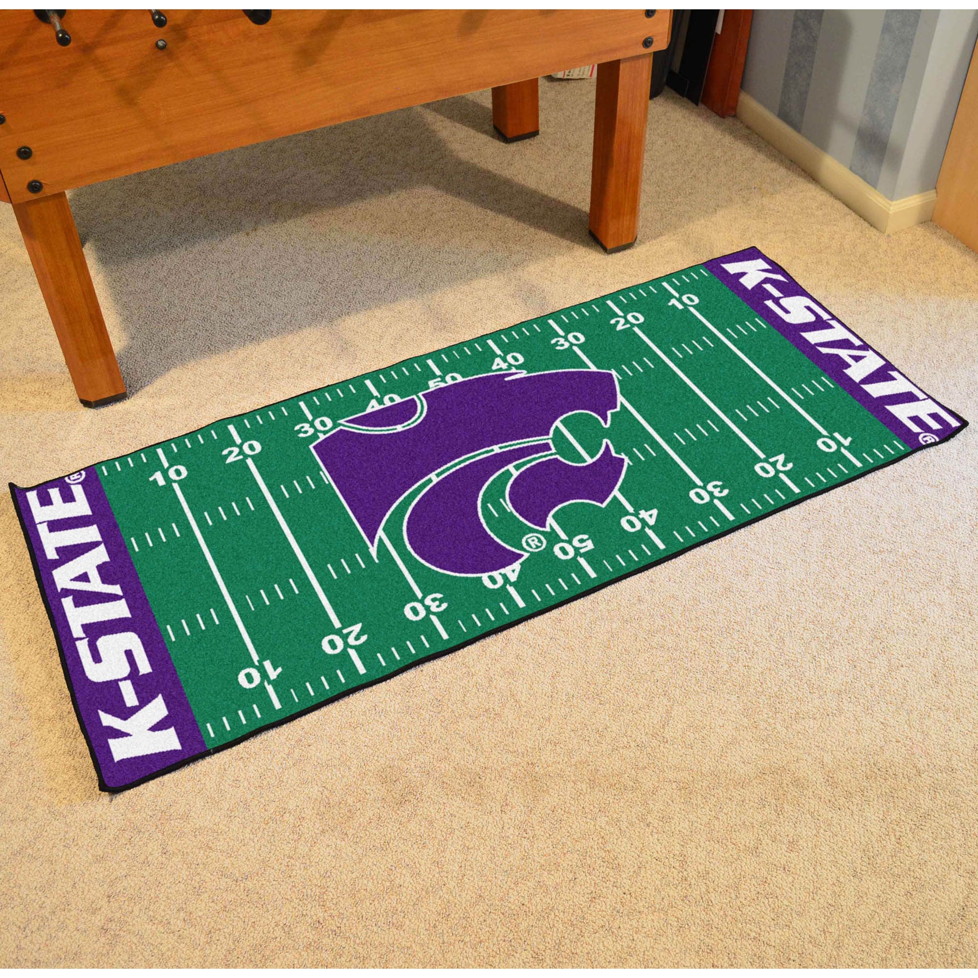 【rug】美品 KANSAS STATE NFL アメフト ラグ　マット Kansas State Wildcats 30