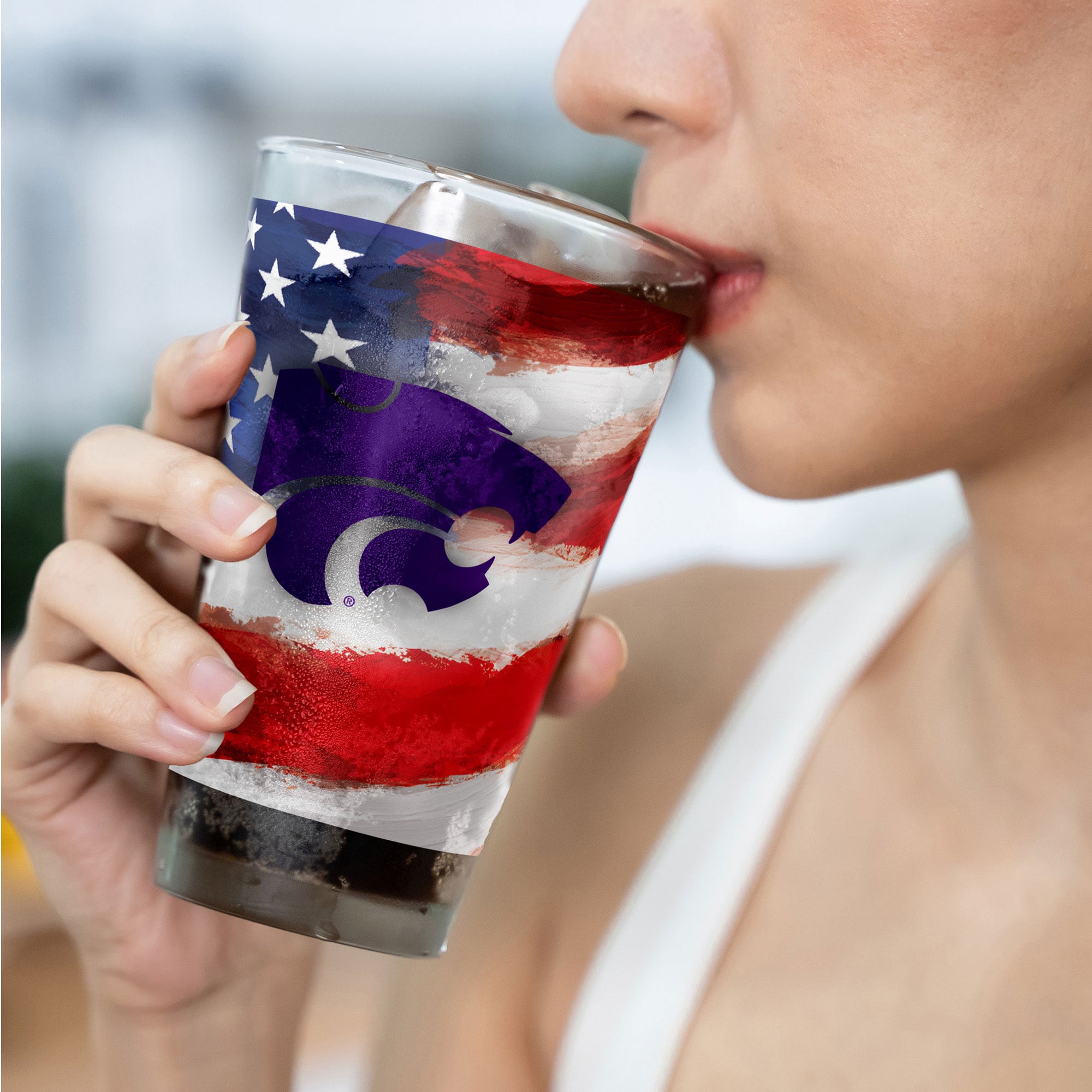 Kansas State Wildcats  Two-Pack 16oz. Americana Pint Glass Set