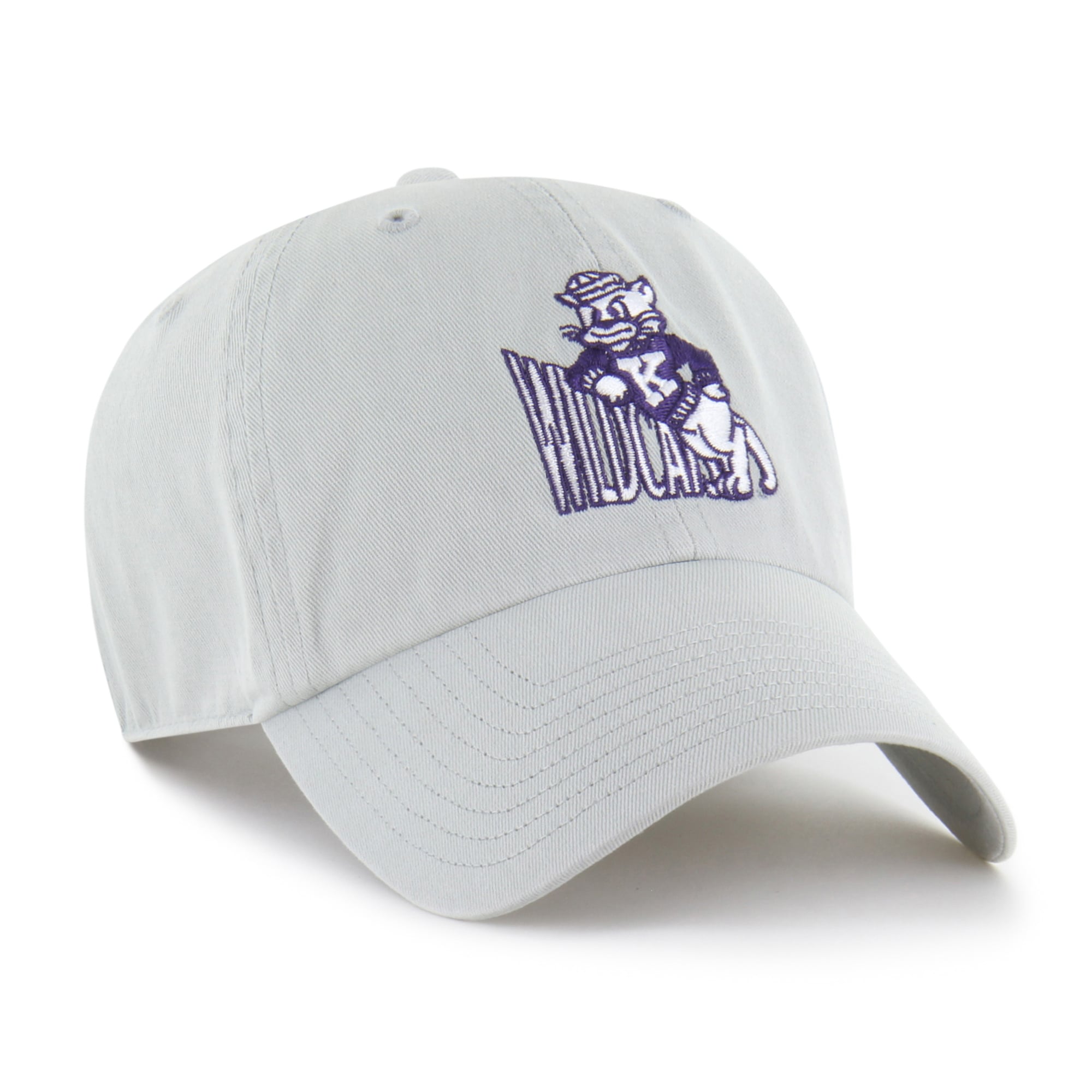 Men's '47  Gray Kansas State Wildcats Vault Clean Up Adjustable Hat