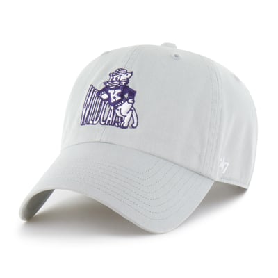  Kansas State Wildcats '47 Vault Clean Up Adjustable Hat - Gray