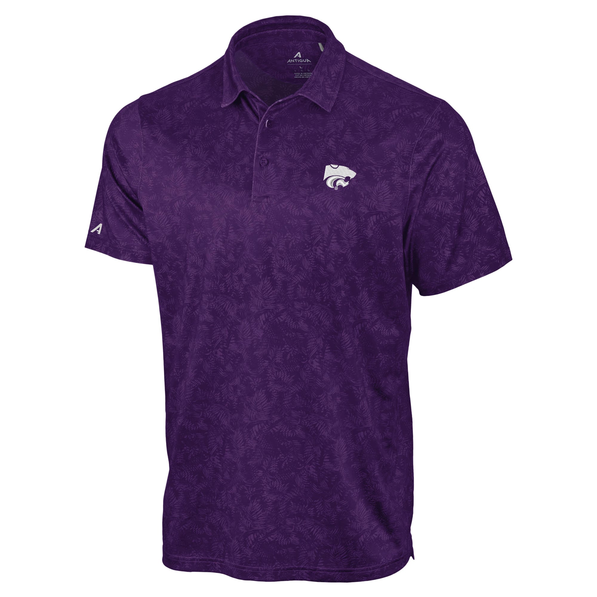 Polo Antigua violet pour homme, modèle Lush des Kansas State Wildcats