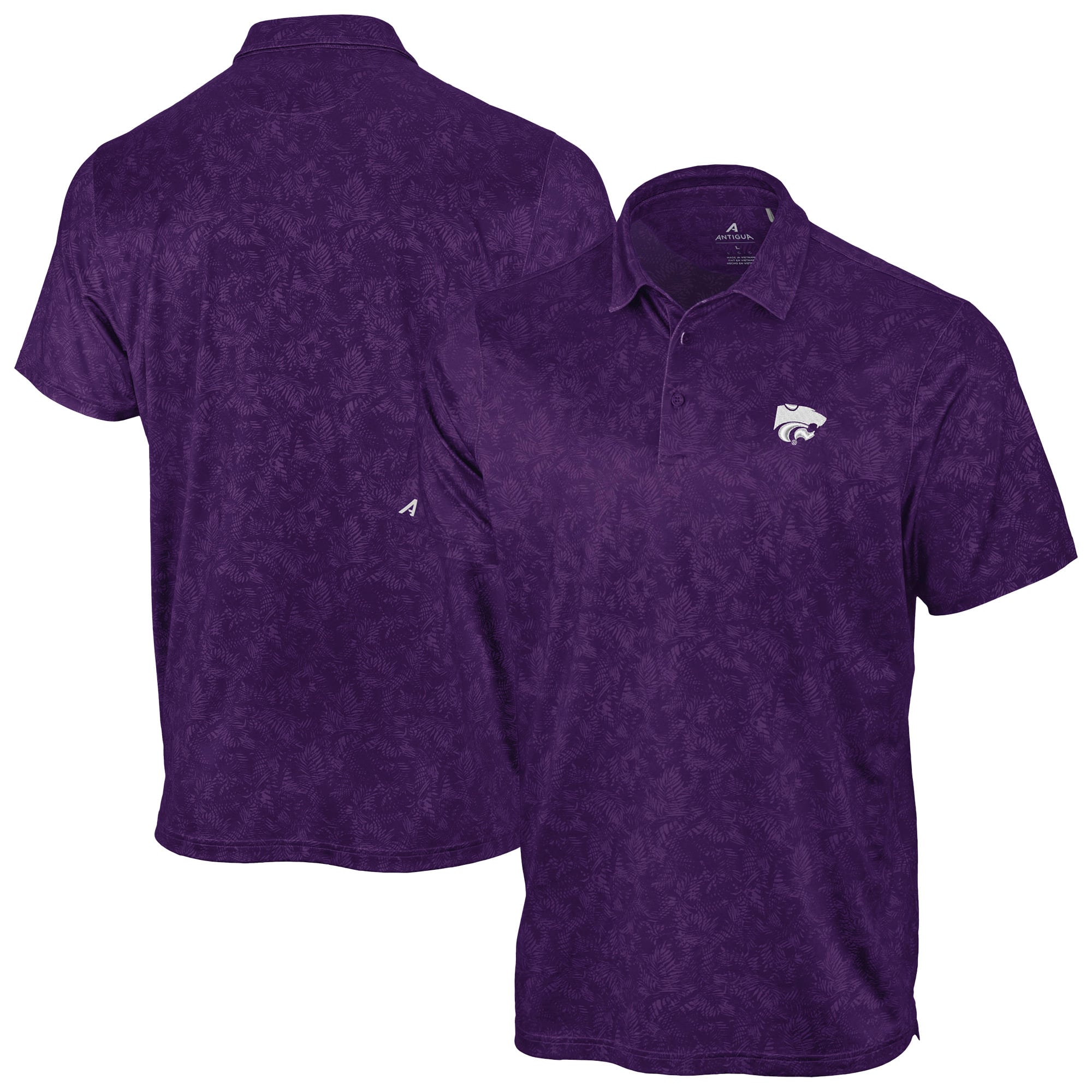 Polo Antigua violet pour homme, modèle Lush des Kansas State Wildcats