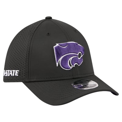  Kansas State Wildcats New Era 39THIRTY M-Crown Stretch Hat - Black