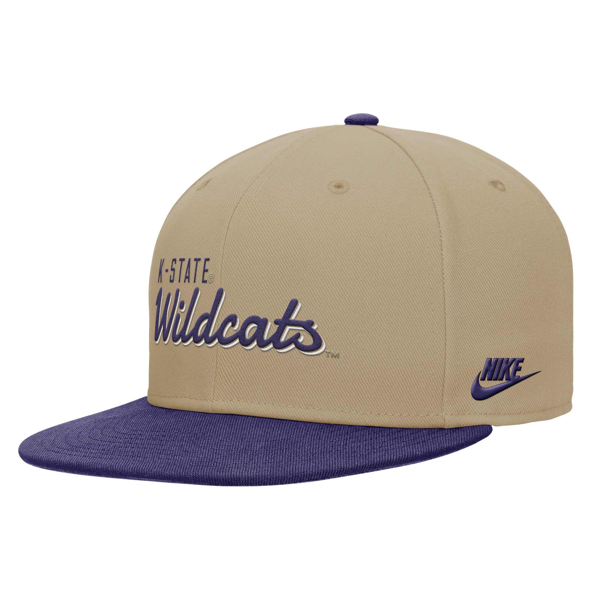 Men's Nike Beige/Purple Kansas State Wildcats Pro Dri-FIT Snapback Hat