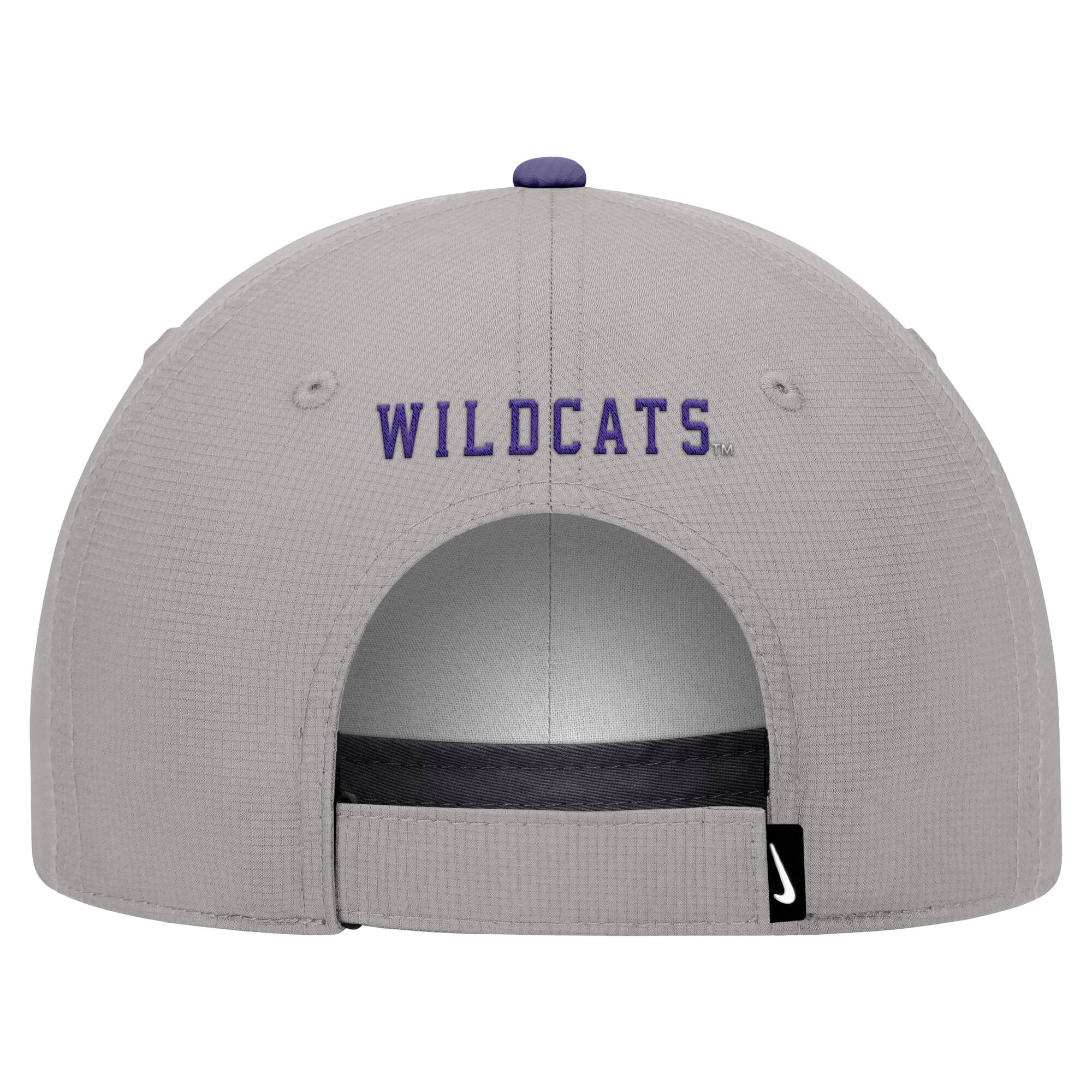 Casquette ajustable Nike grise Kansas State Wildcats Ripstop Dri-FIT pour homme