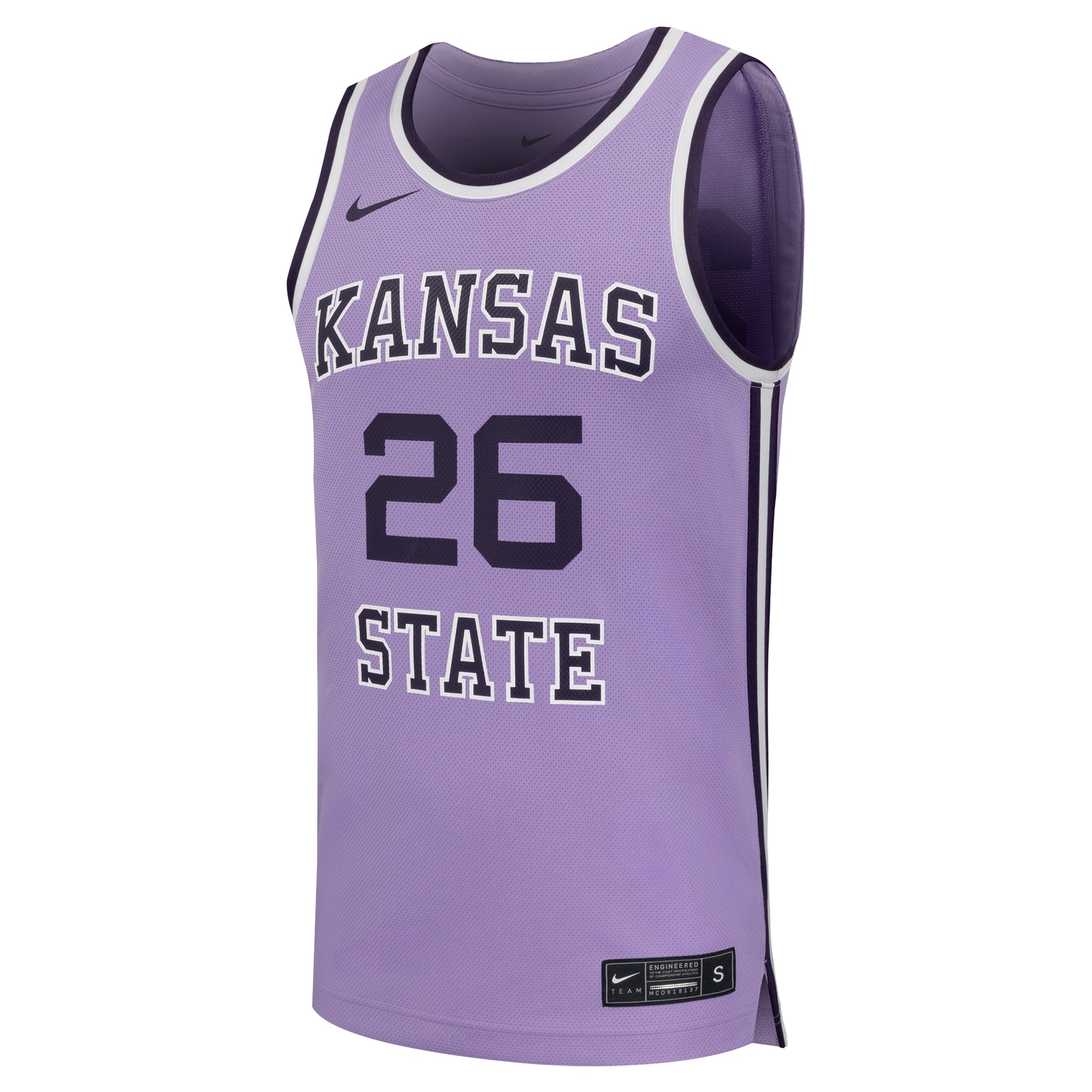 Men's Nike #26 Purple Kansas State Wildcats Replica Basketball Jersey