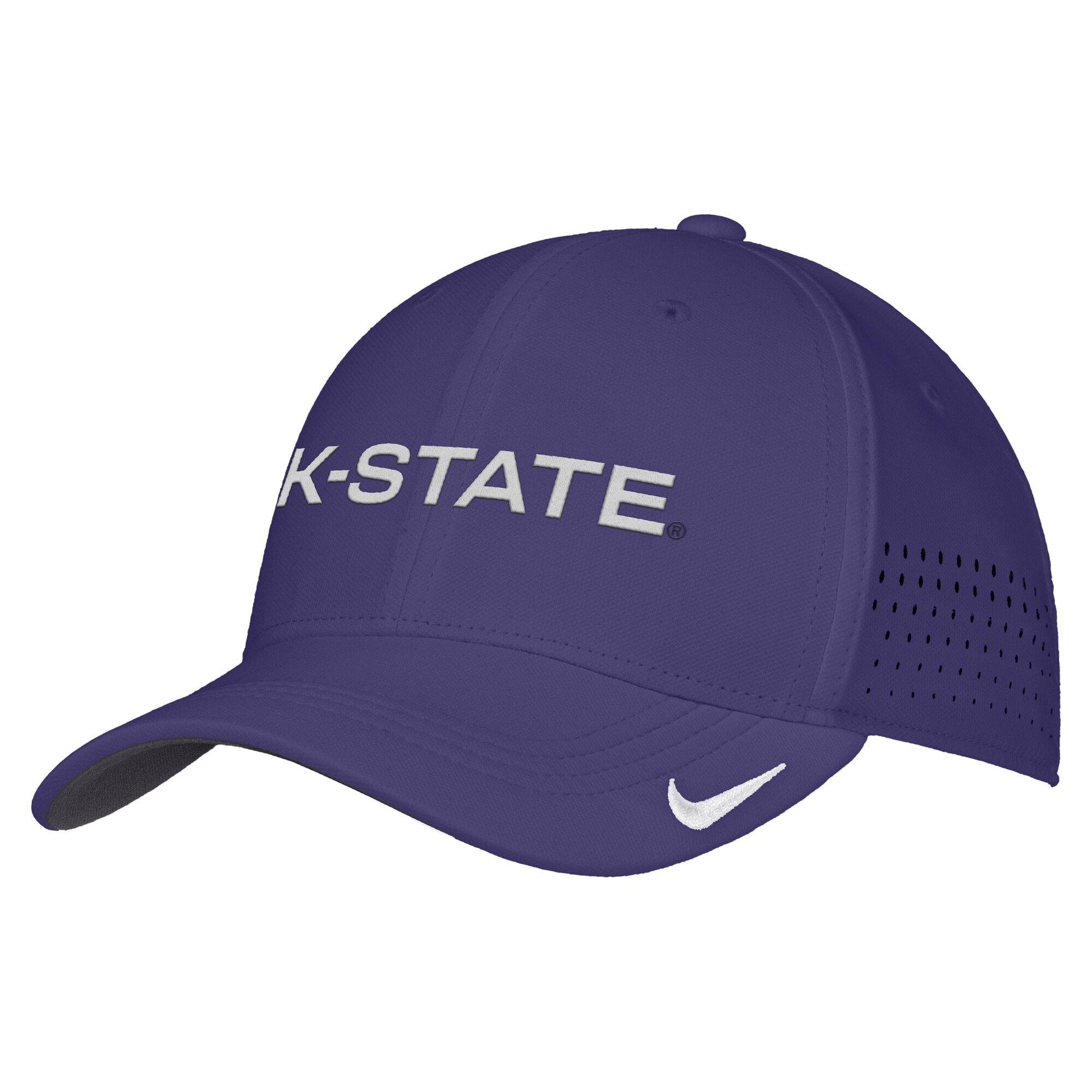 Casquette Nike violette Kansas State Wildcats 2026 On-Field AeroBill SwooshFlex Dri-FIT pour homme