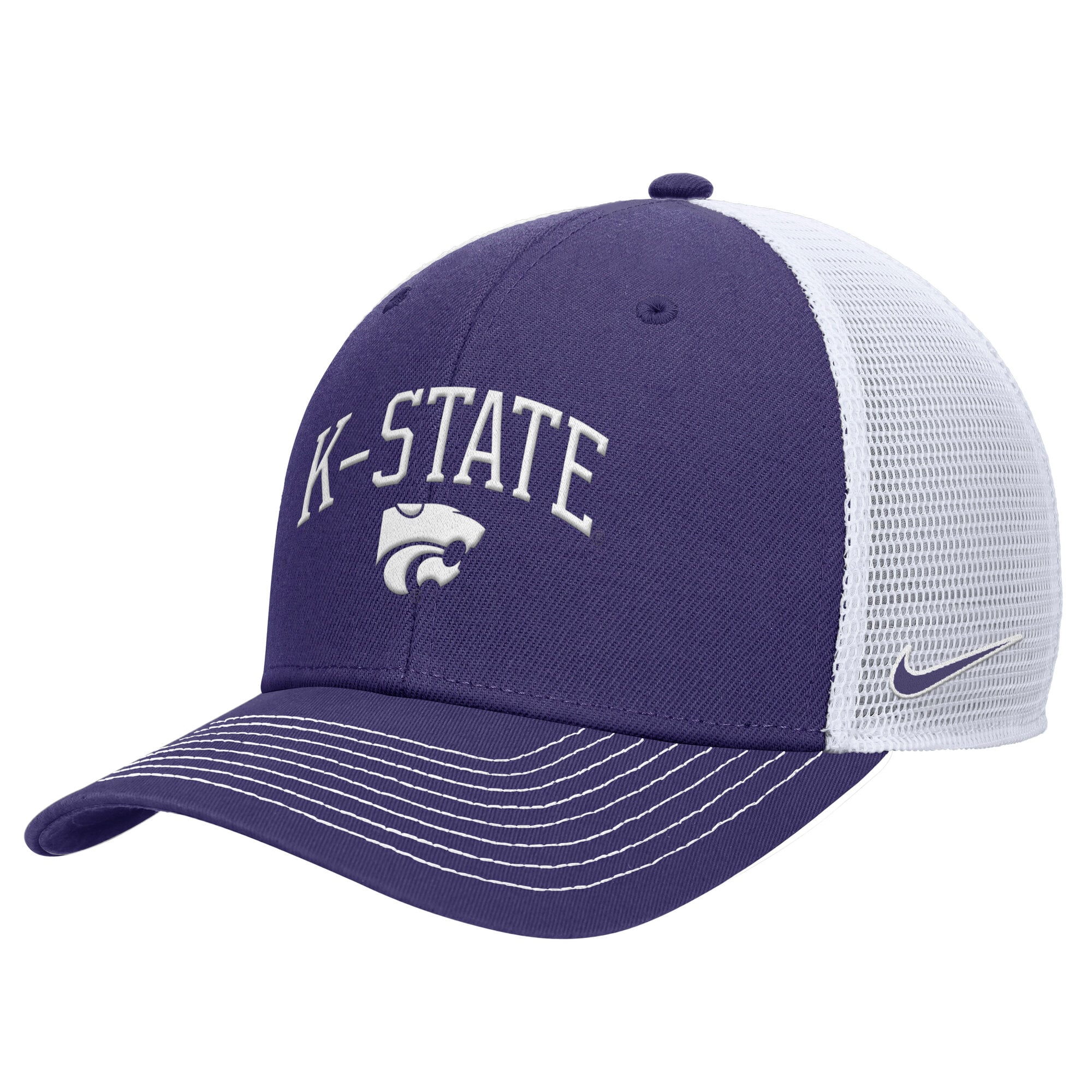Casquette ajustable Nike Rise Trucker Dri-FIT violette Kansas State Wildcats pour homme