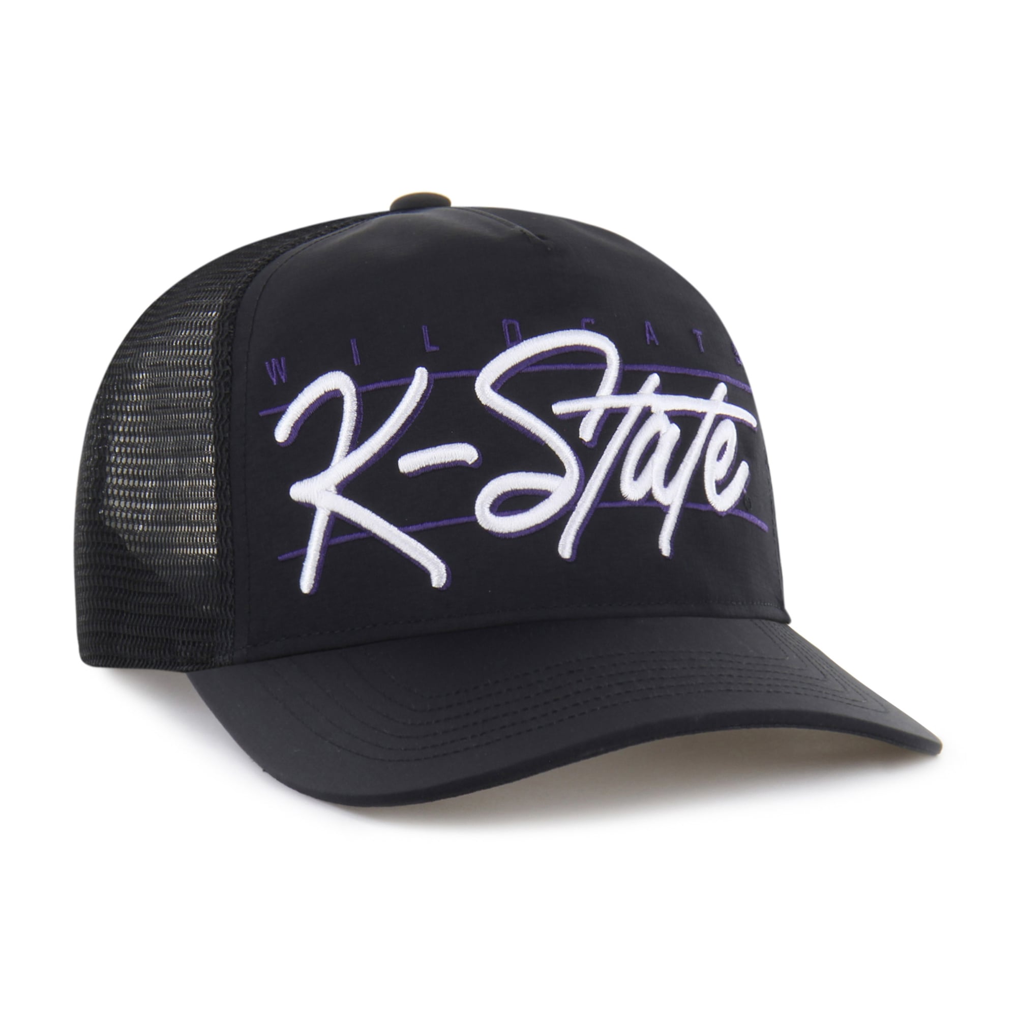 Casquette unisexe '47 Black Kansas State Wildcats brrr° Condor Mesh Hitch ajustable