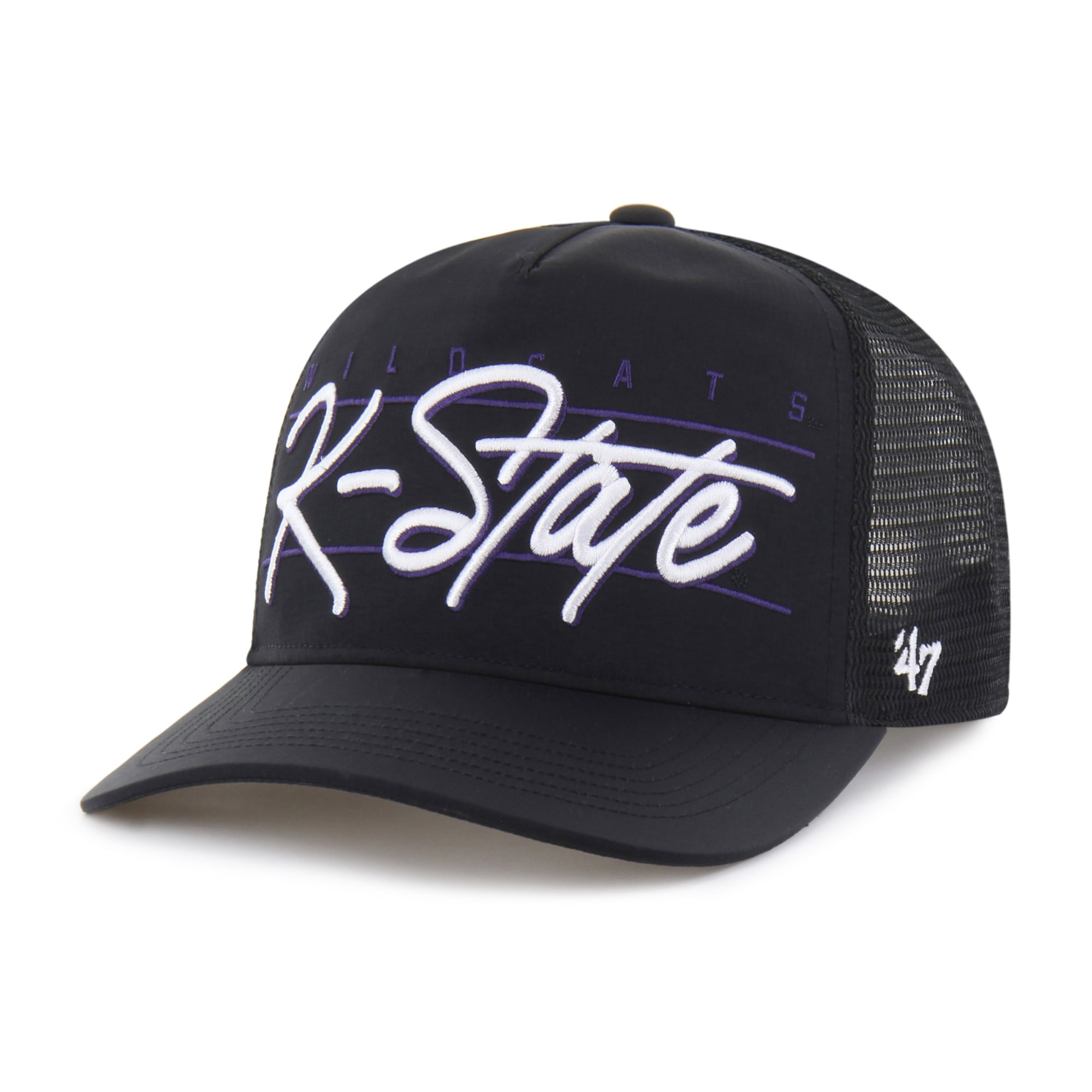 Casquette unisexe '47 Black Kansas State Wildcats brrr° Condor Mesh Hitch ajustable