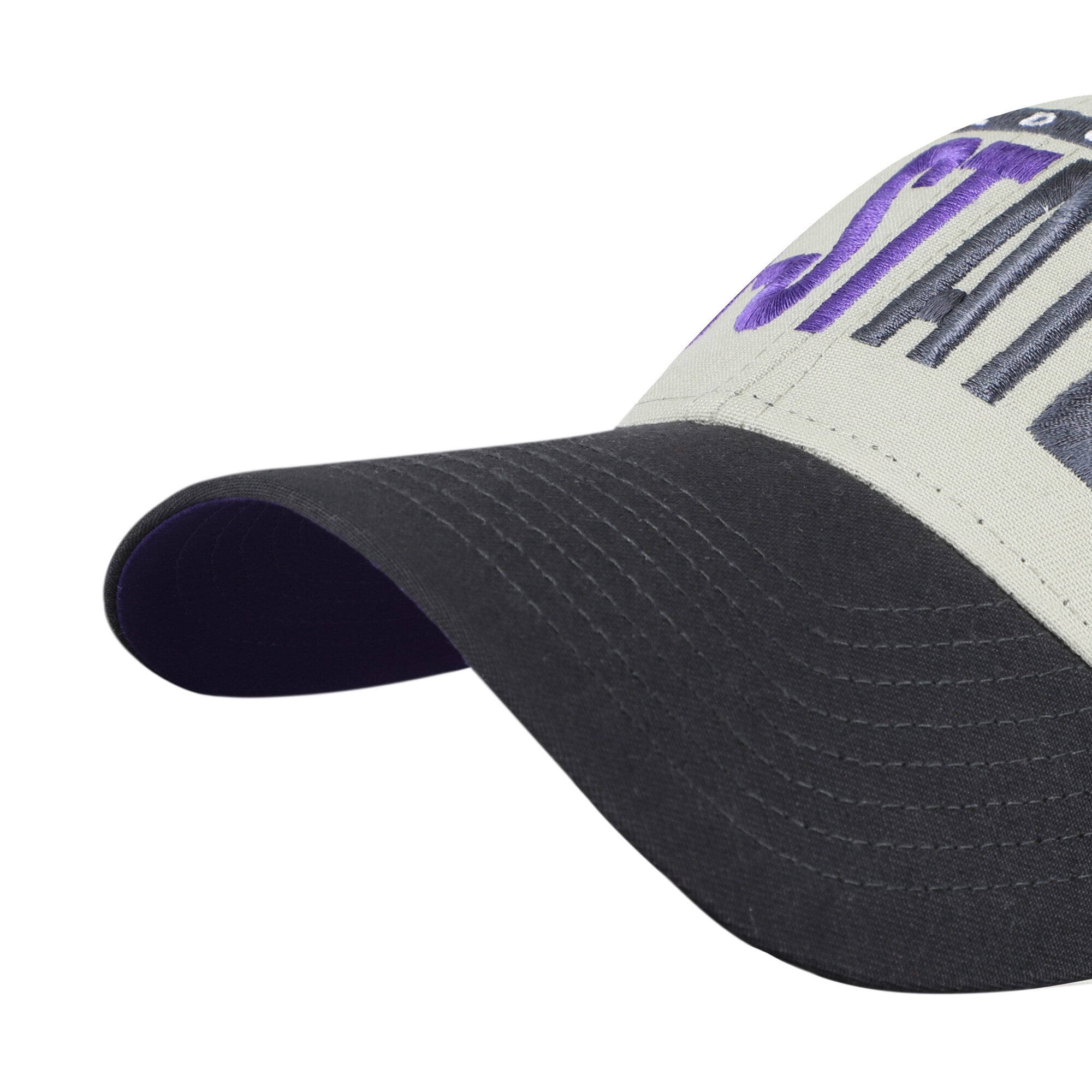 Casquette unisexe ajustable '47 grise/noire Kansas State Wildcats, inscription demi-bloc MVP