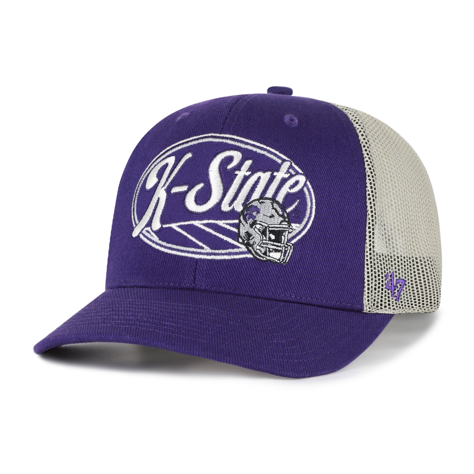 Casquette trucker unisexe ajustable '47 violette Kansas State Wildcats Enfield
