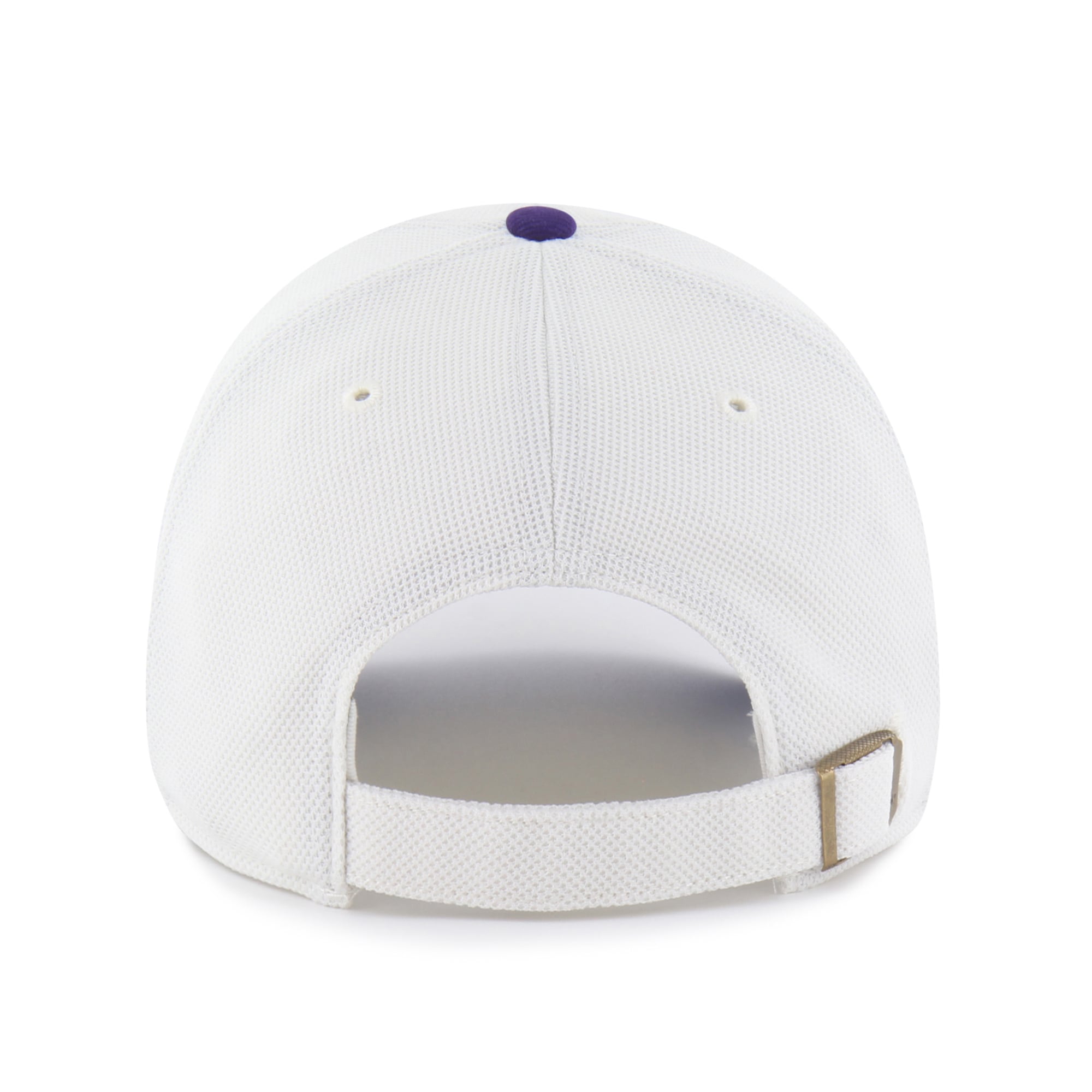 Unisex '47 White/Purple Kansas State Wildcats Pique Patch Clean Up Adjustable Hat