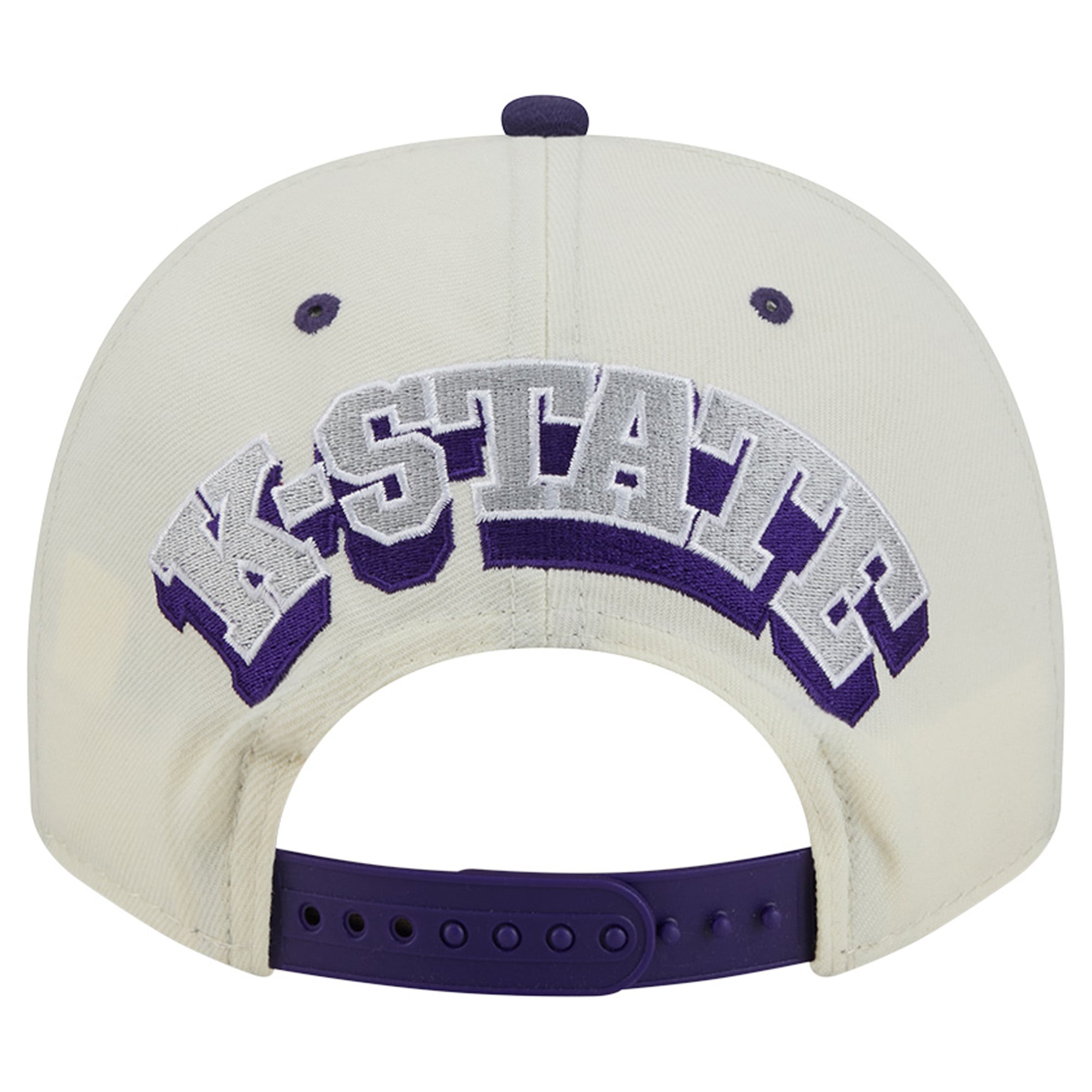 Unisex New Era White/Purple Kansas State Wildcats A-Frame 9FIFTY Snapback Hat