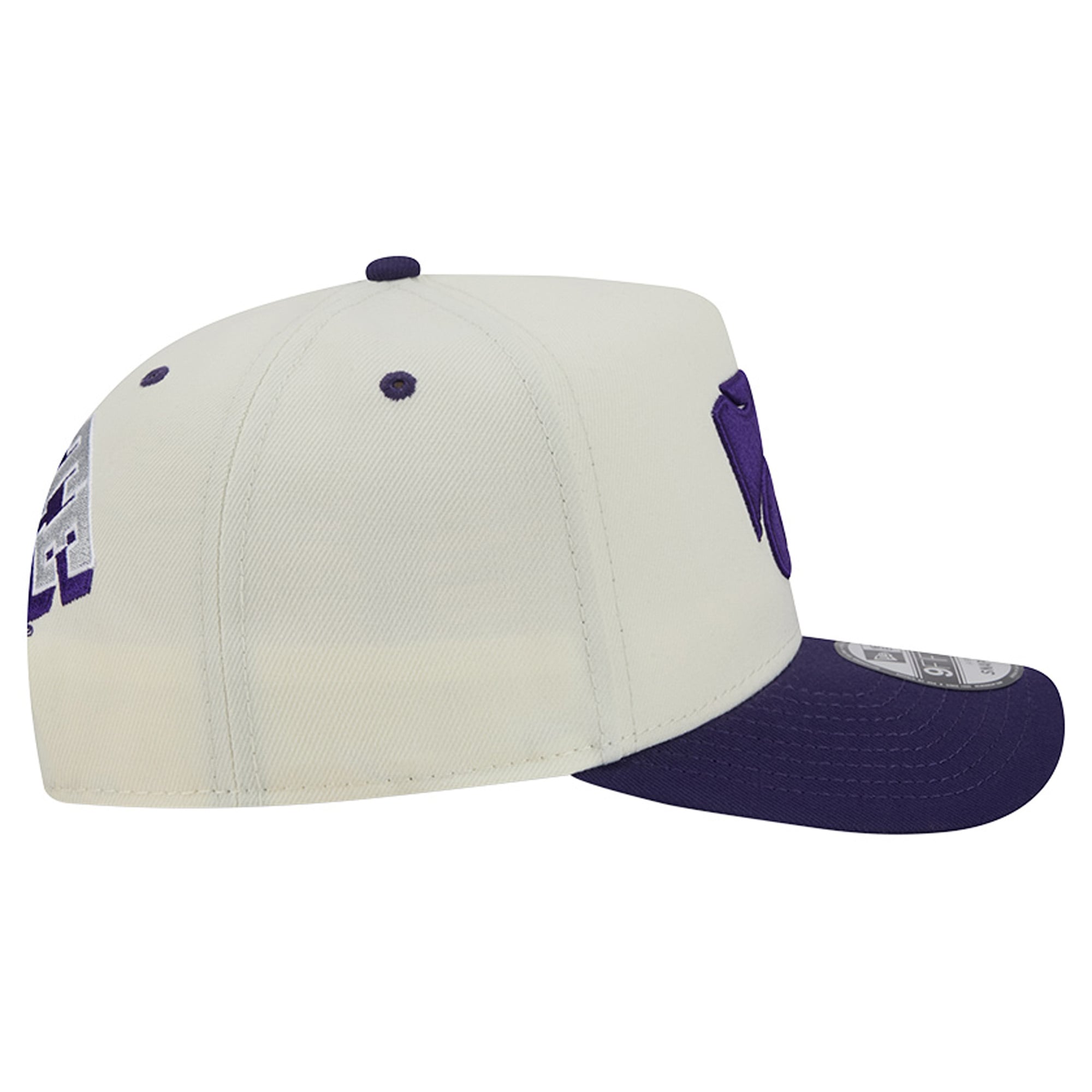 Unisex New Era White/Purple Kansas State Wildcats A-Frame 9FIFTY Snapback Hat