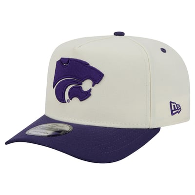 Kansas State Wildcats New Era Unisex A-Frame 9FIFTY Snapback Hat - White/Purple