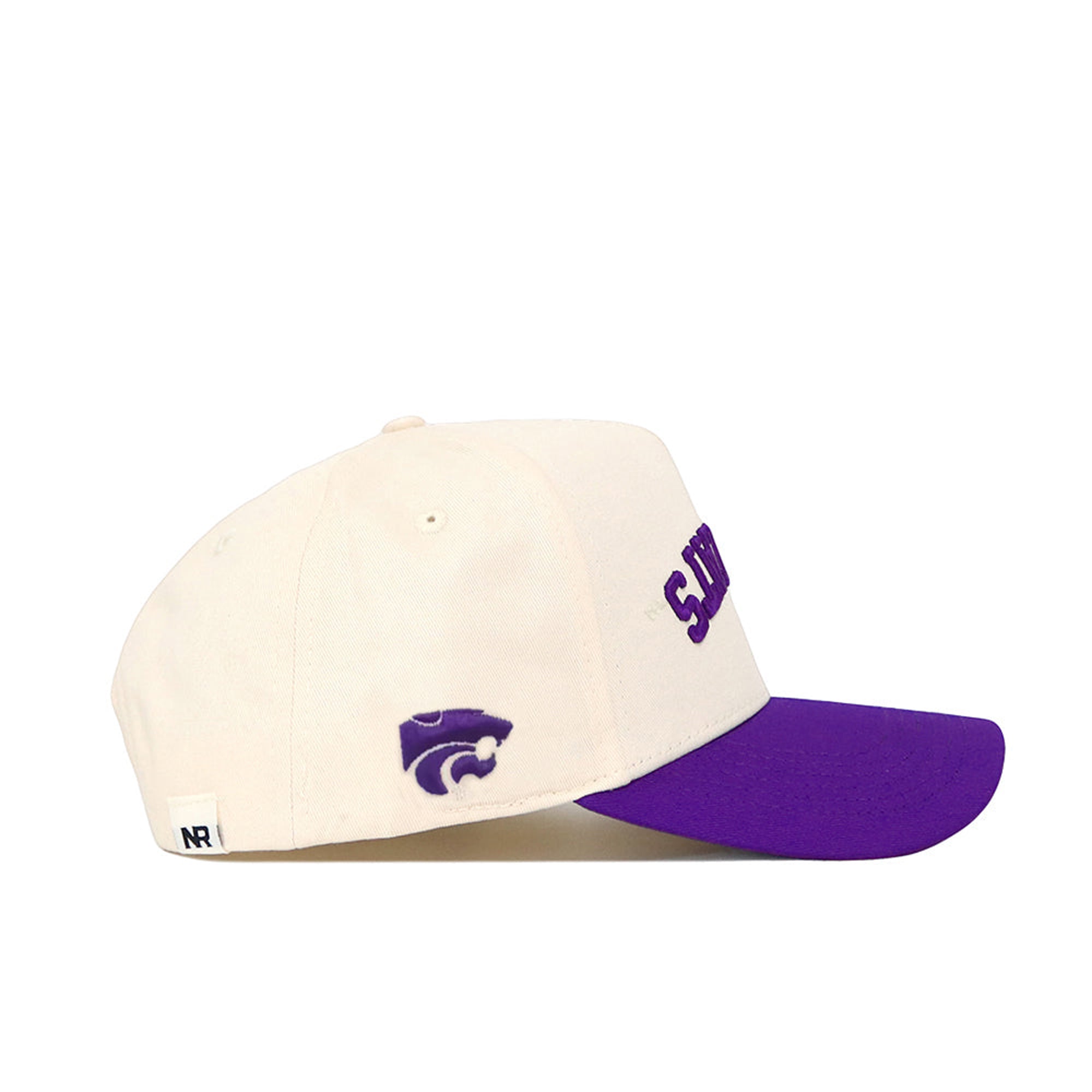 Casquette unisexe No Rivals naturelle/violette Kansas State Wildcats à l'envers, couleurs classiques ajustables