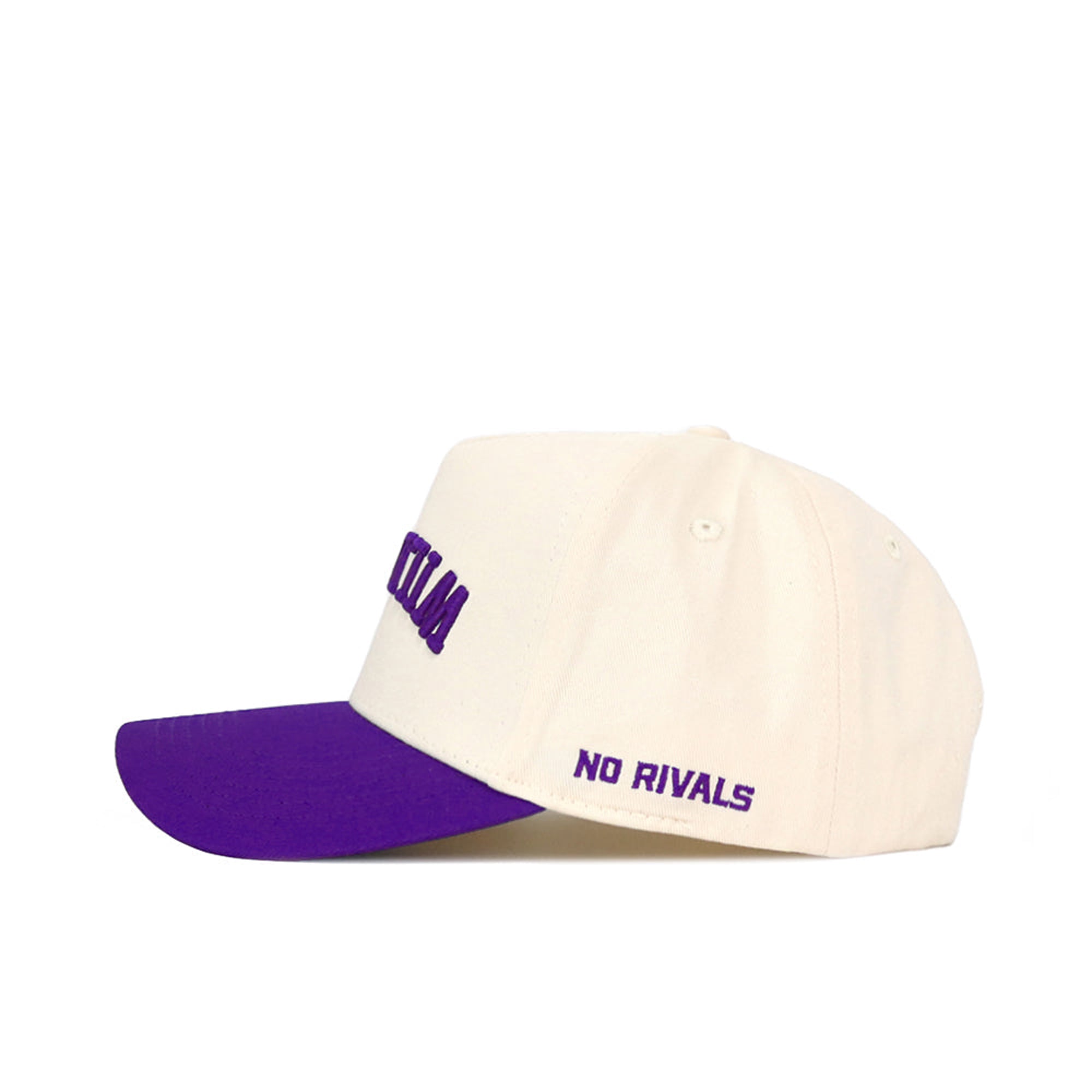 Casquette unisexe No Rivals naturelle/violette Kansas State Wildcats à l'envers, couleurs classiques ajustables