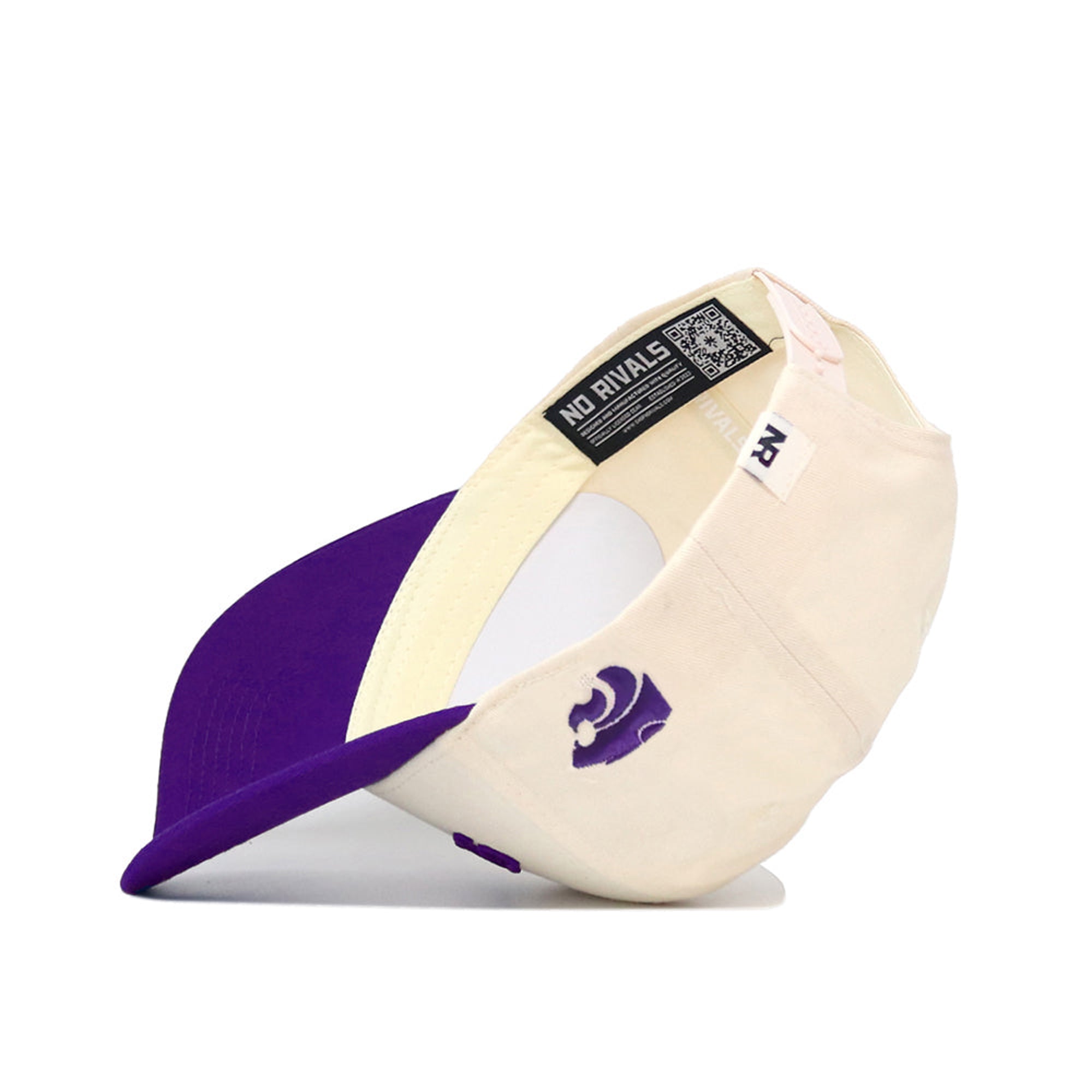 Casquette unisexe No Rivals naturelle/violette Kansas State Wildcats à l'envers, couleurs classiques ajustables