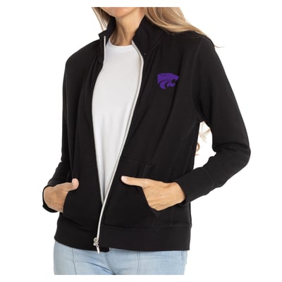Kansas State Wildcats Women's Fallon Full-Zip Jacket - Black