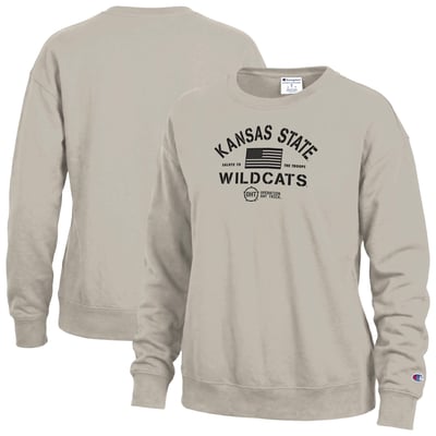 Kansas State Wildcats Champion Women's Operation Hat Trick Powerblend Sweatshirt - Tan