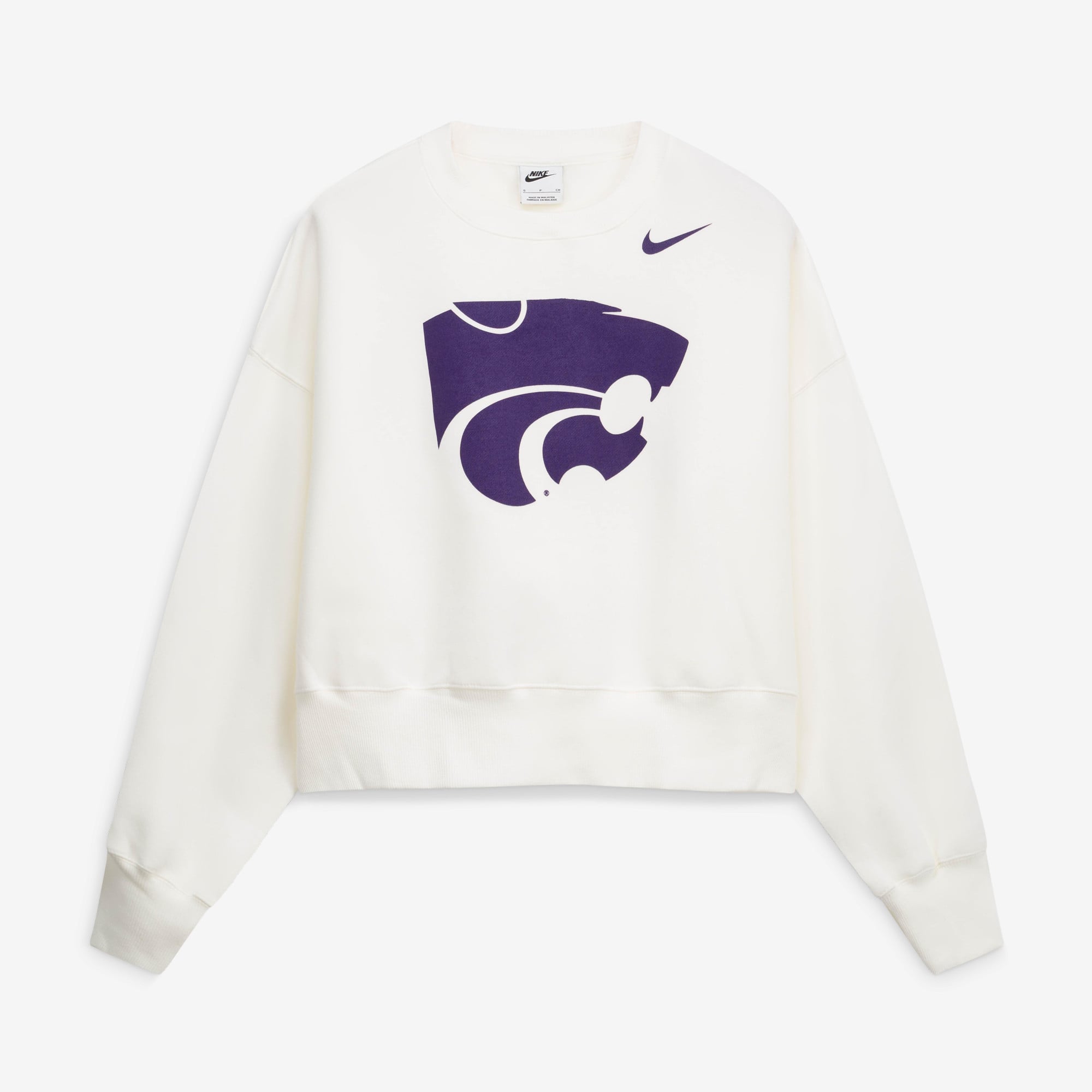 Sweat-shirt polaire Nike Phoenix blanc pour femme, Kansas State Wildcats