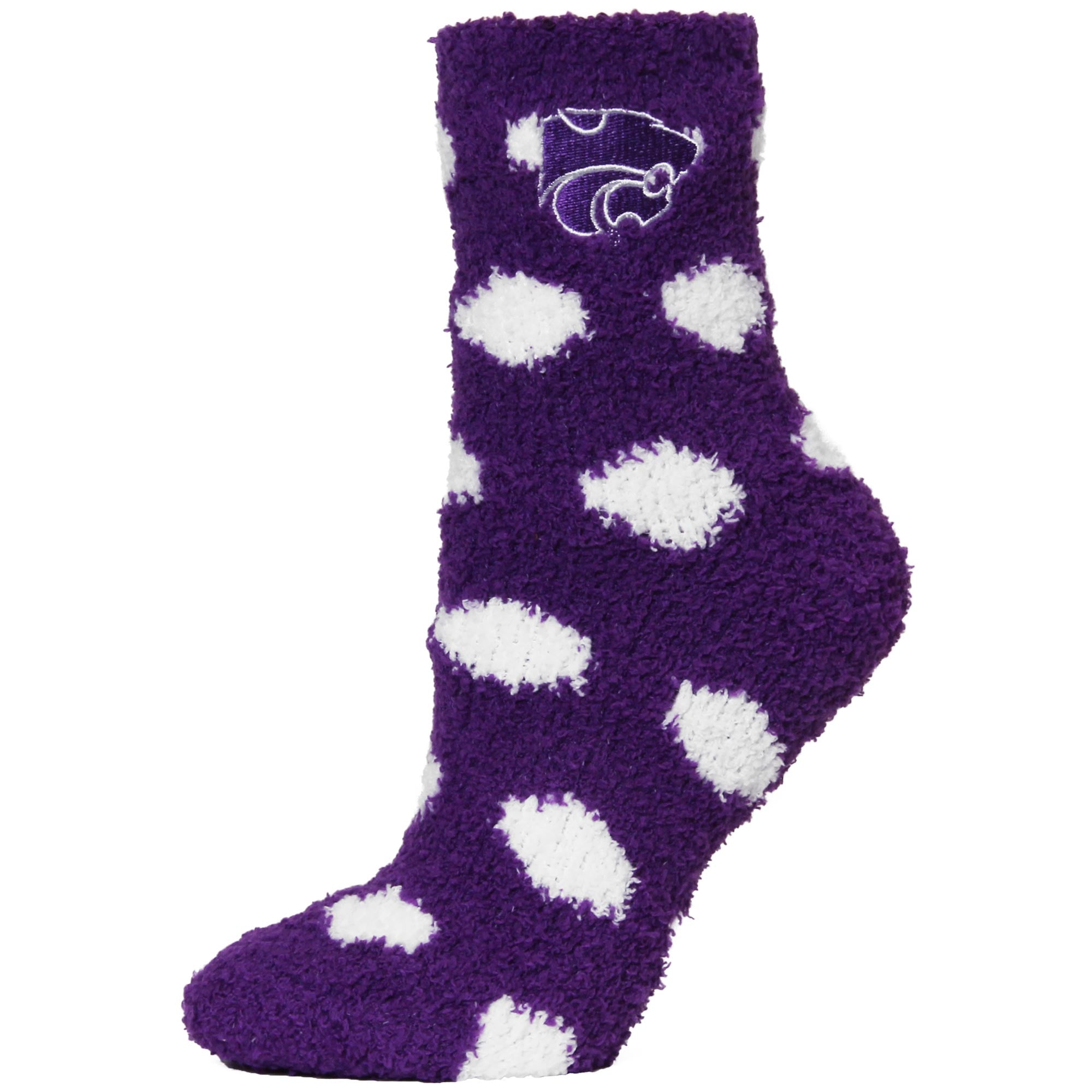 Chaussettes à pois en peluche ZooZatz Kansas State Wildcats pour femmes