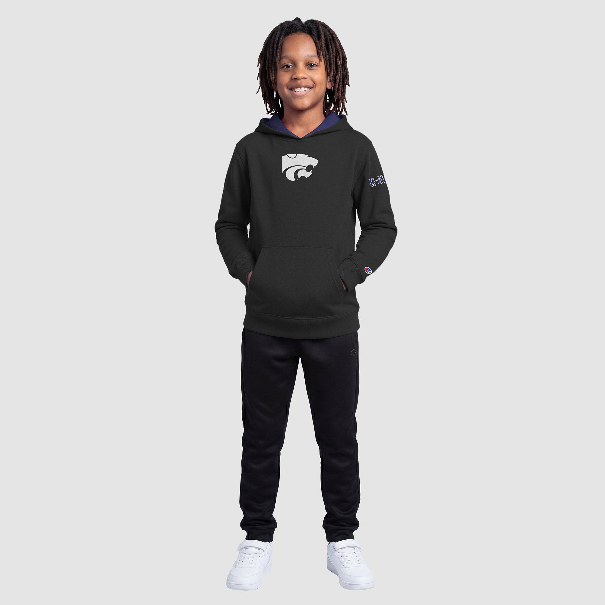 Youth Champion  Black Kansas State Wildcats Fleece Hoodie