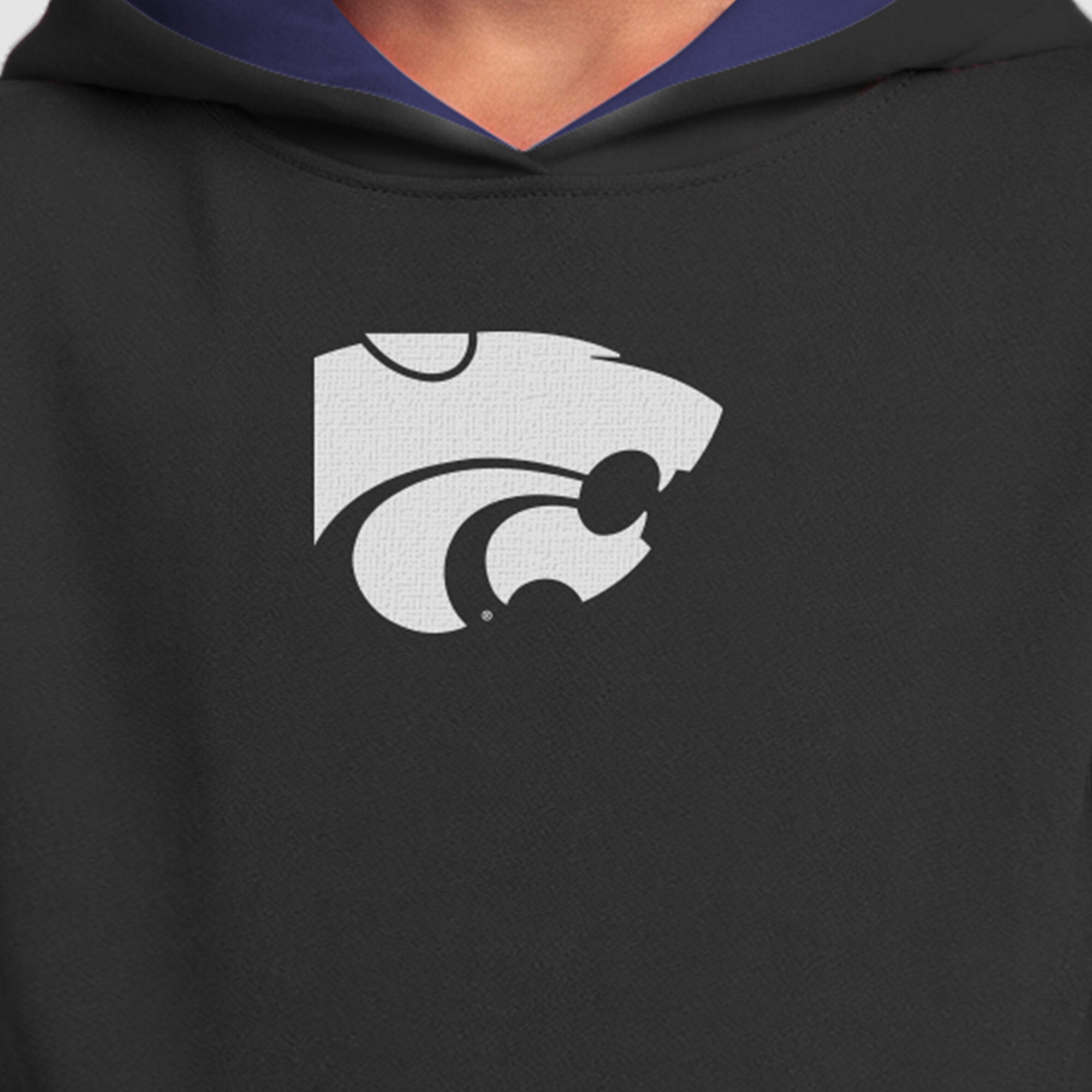 Youth Champion  Black Kansas State Wildcats Fleece Hoodie