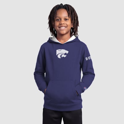  Kansas State Wildcats Champion Youth Fleece Hoodie - Purple