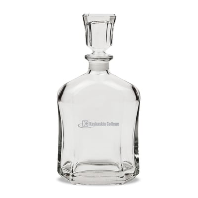 Kaskaskia College Blue Devils 23.75oz. Crystal Whiskey Decanter