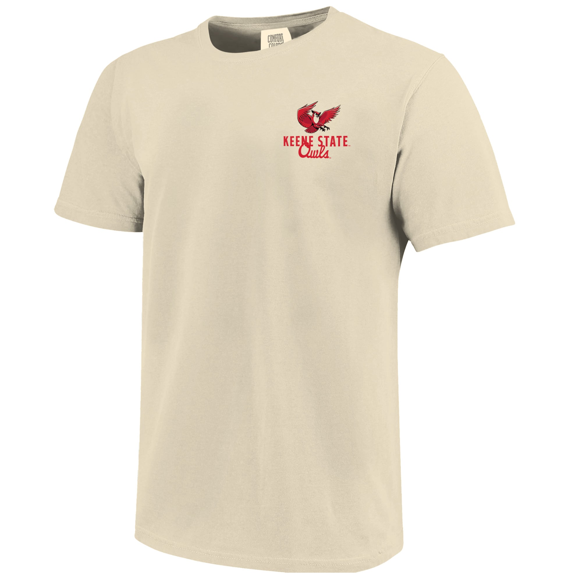 T-shirt crème pour homme avec motif mascotte des Owls de Keene State