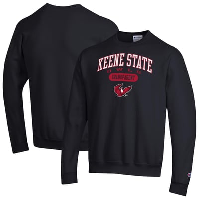 Keene State Owls Champion Unisex Grandparent Pill Box Eco Powerblend Sweatshirt - Black