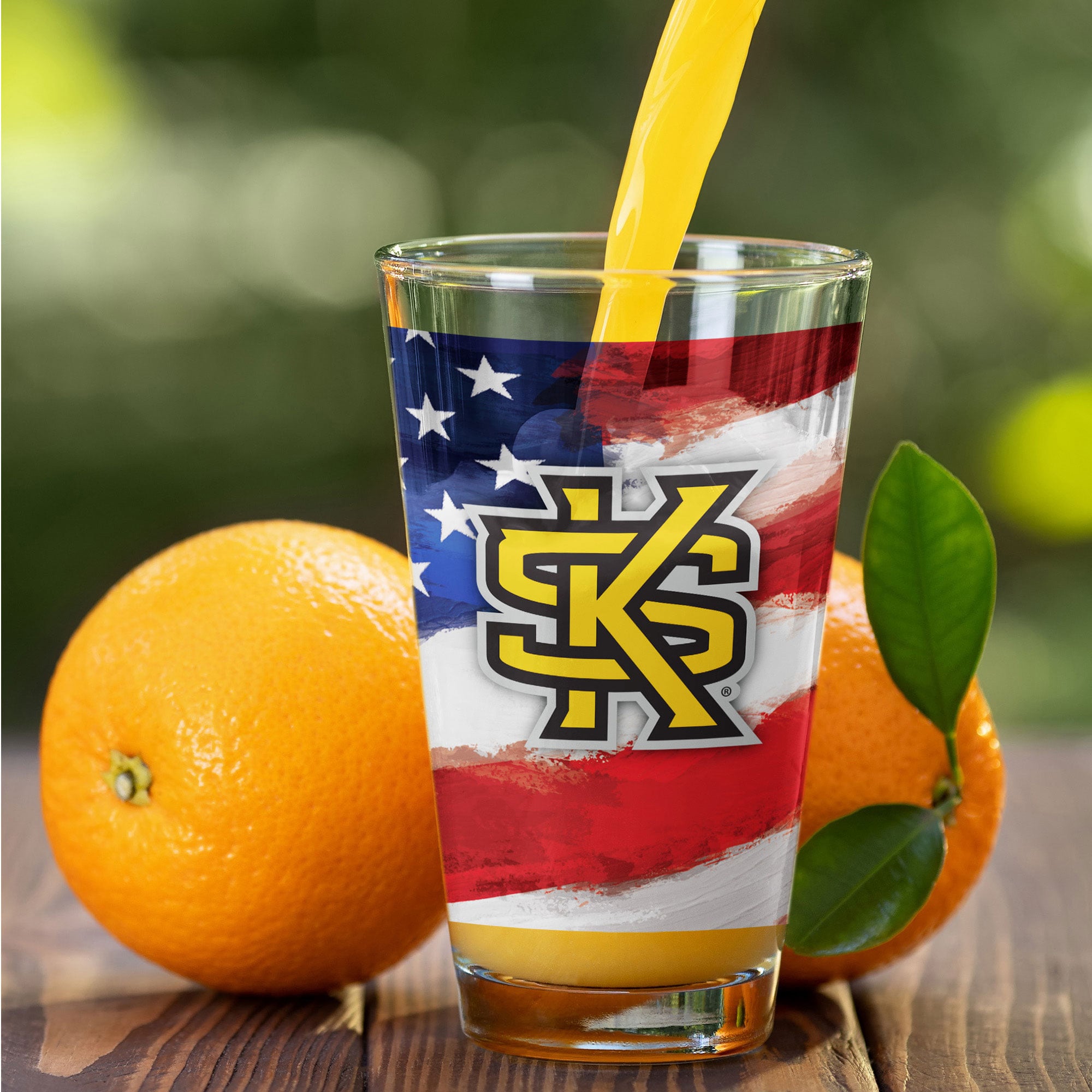 Ensemble de deux verres à bière de style américain Kennesaw State Owls de 473 ml (16 oz).