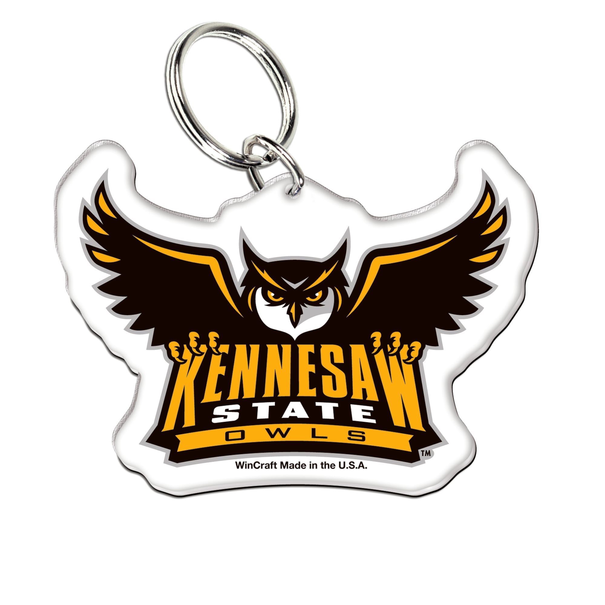 Porte-clés WinCraft Kennesaw State Owls en acrylique de qualité supérieure