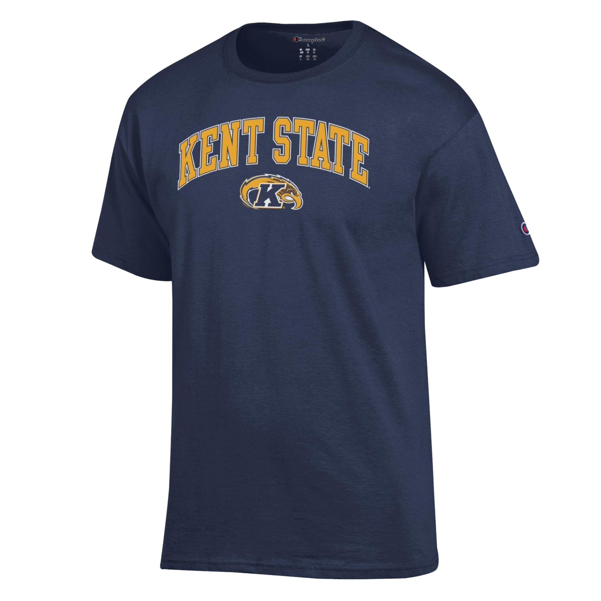 T-shirt homme Champion bleu marine Kent State Golden Flashes avec logo en forme d'arche