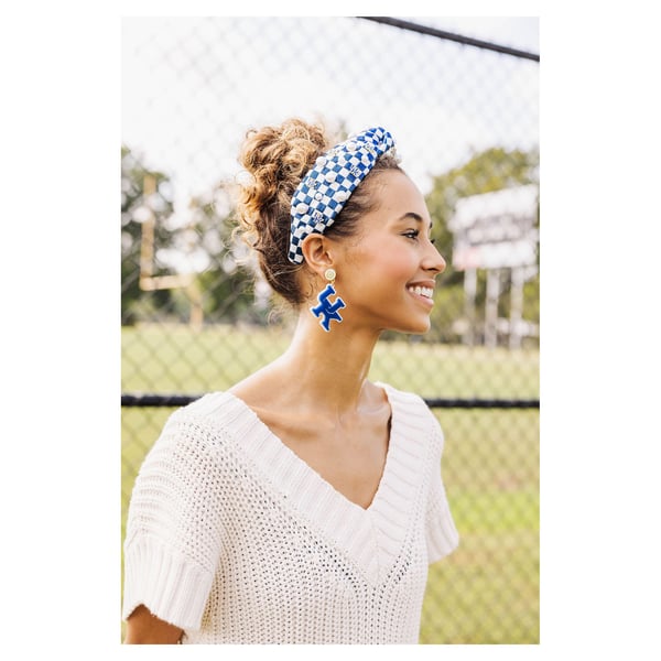NEW BRIANNA CANNON uk logo headband in blue/white BRIANNA CANNON main image 2