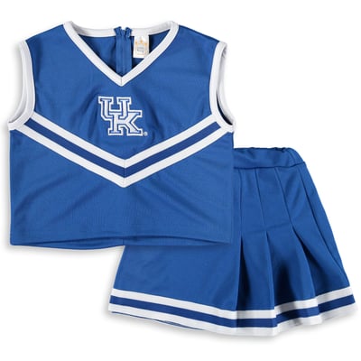 Kentucky Wildcats Little King Girls Toddler Two-Piece Cheer Top & Skirt Set - Royal