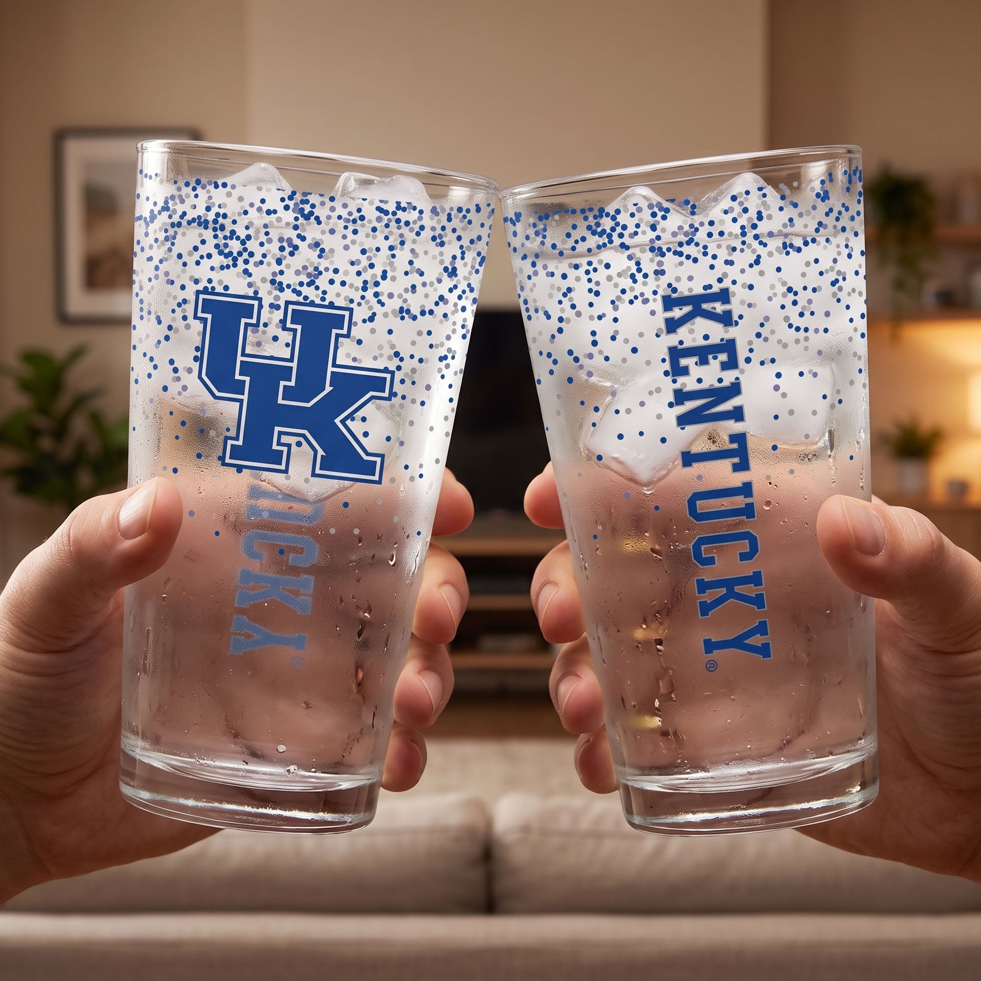 Indigo Falls Kentucky Wildcats Confetti Pints ​​- Lot de 2