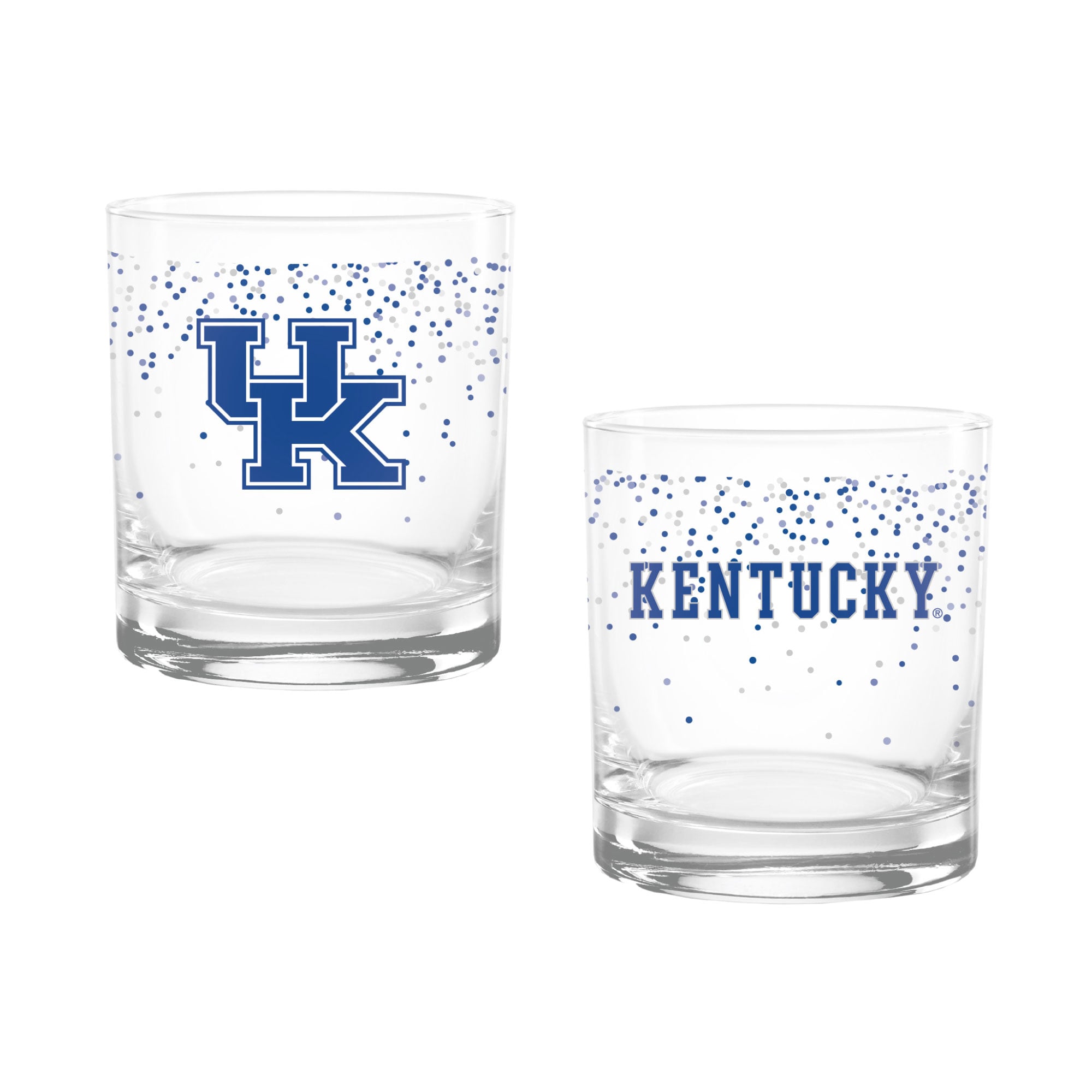 Ensemble de 2 verres à whisky Confetti Indigo Falls Kentucky Wildcats