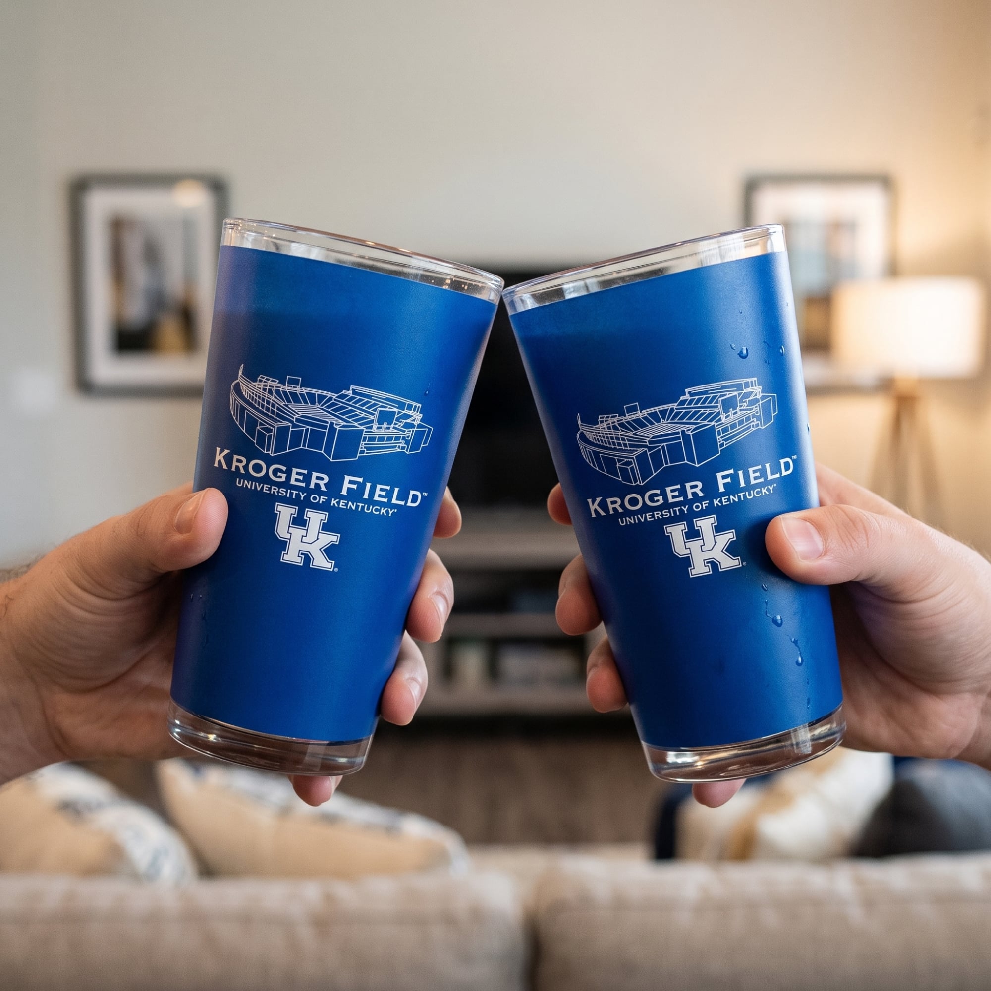 Lot de 2 verres à bière Indigo Falls Kentucky Wildcats Core Stadium