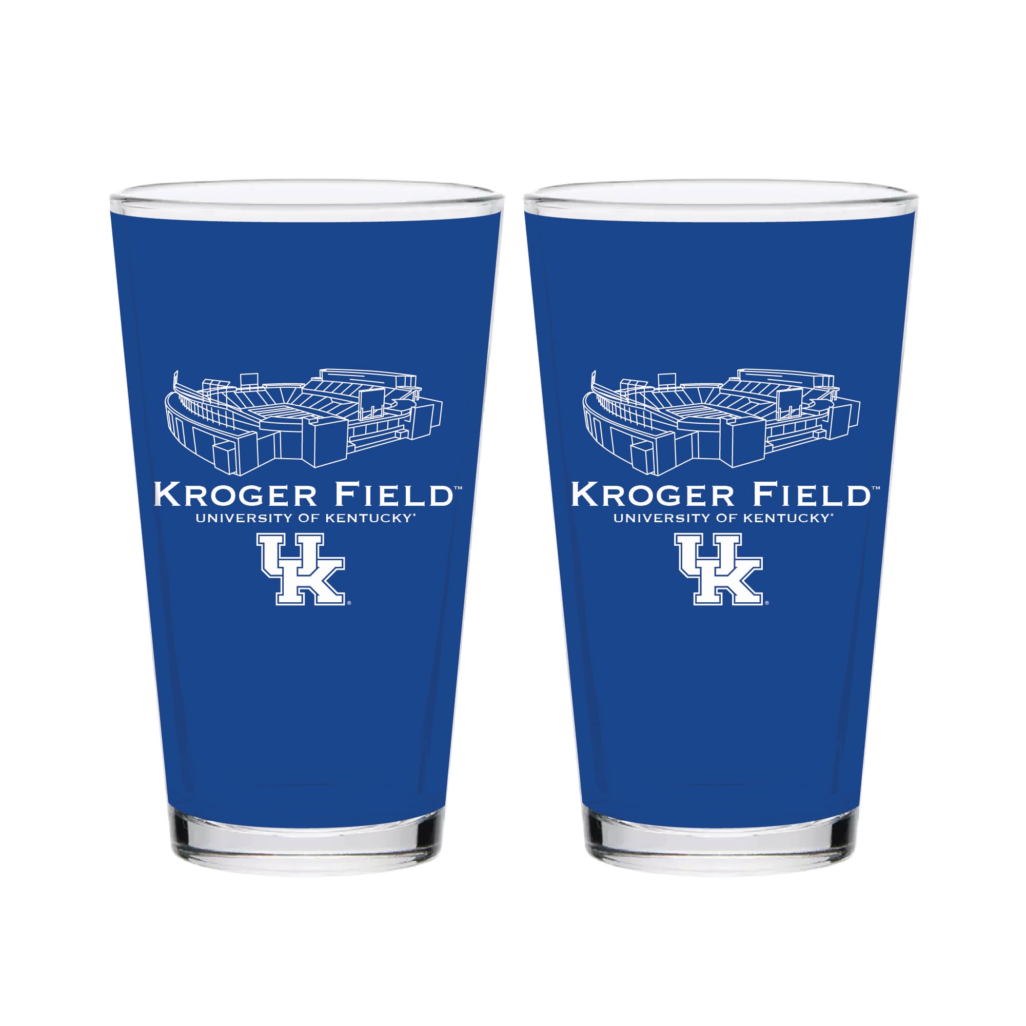 Lot de 2 verres à bière Indigo Falls Kentucky Wildcats Core Stadium