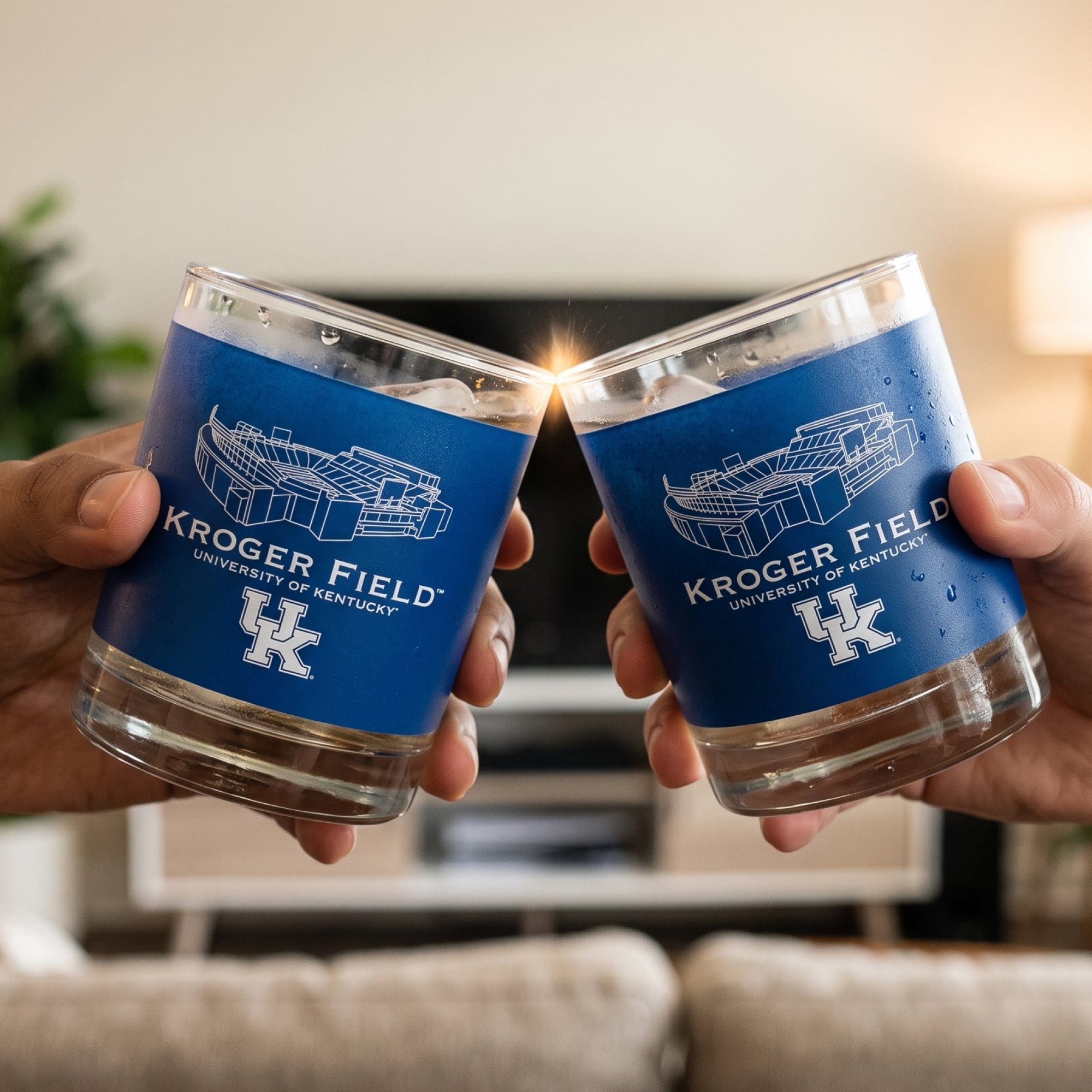 Pack de 2 verres à whisky Indigo Falls Kentucky Wildcats Core Stadium