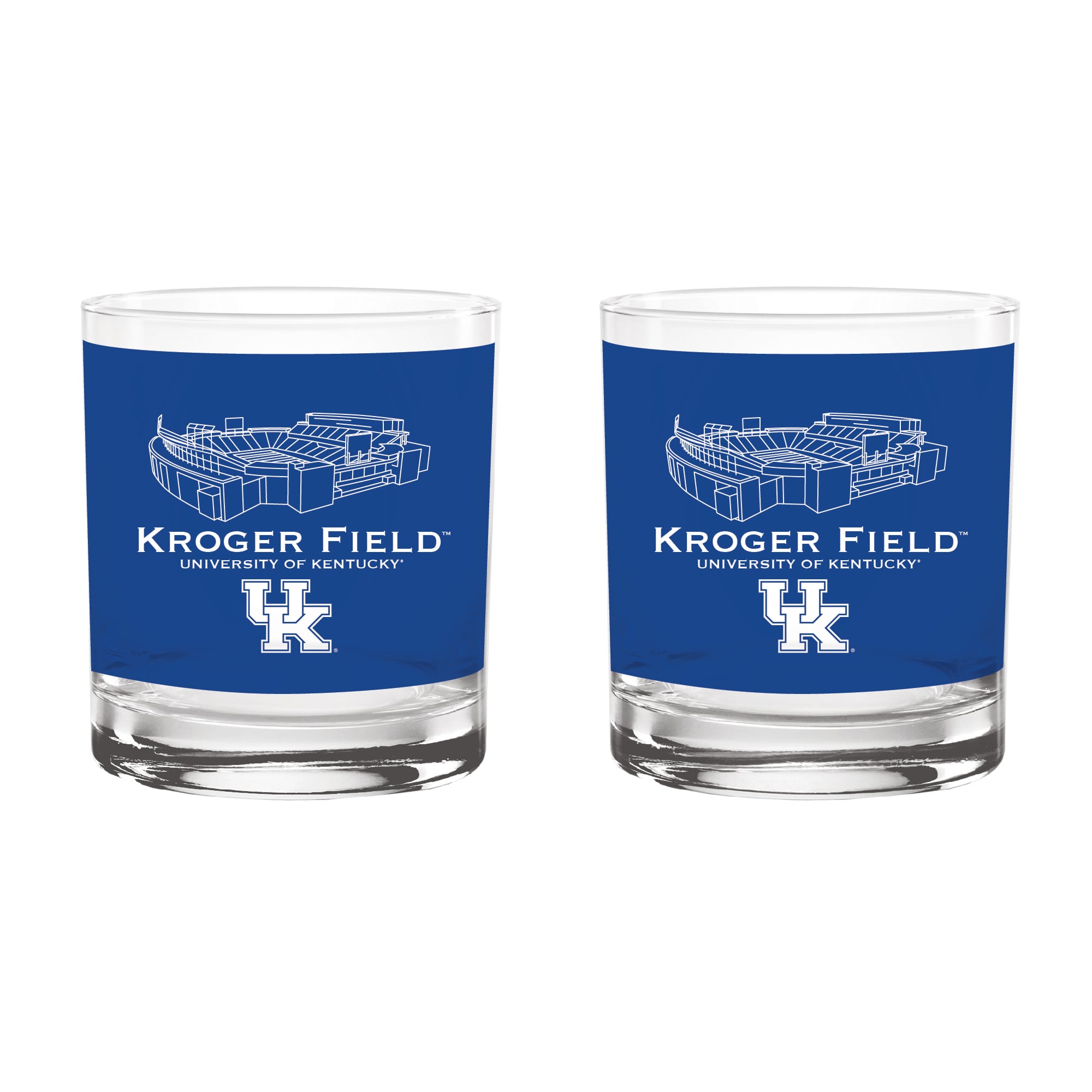 Pack de 2 verres à whisky Indigo Falls Kentucky Wildcats Core Stadium