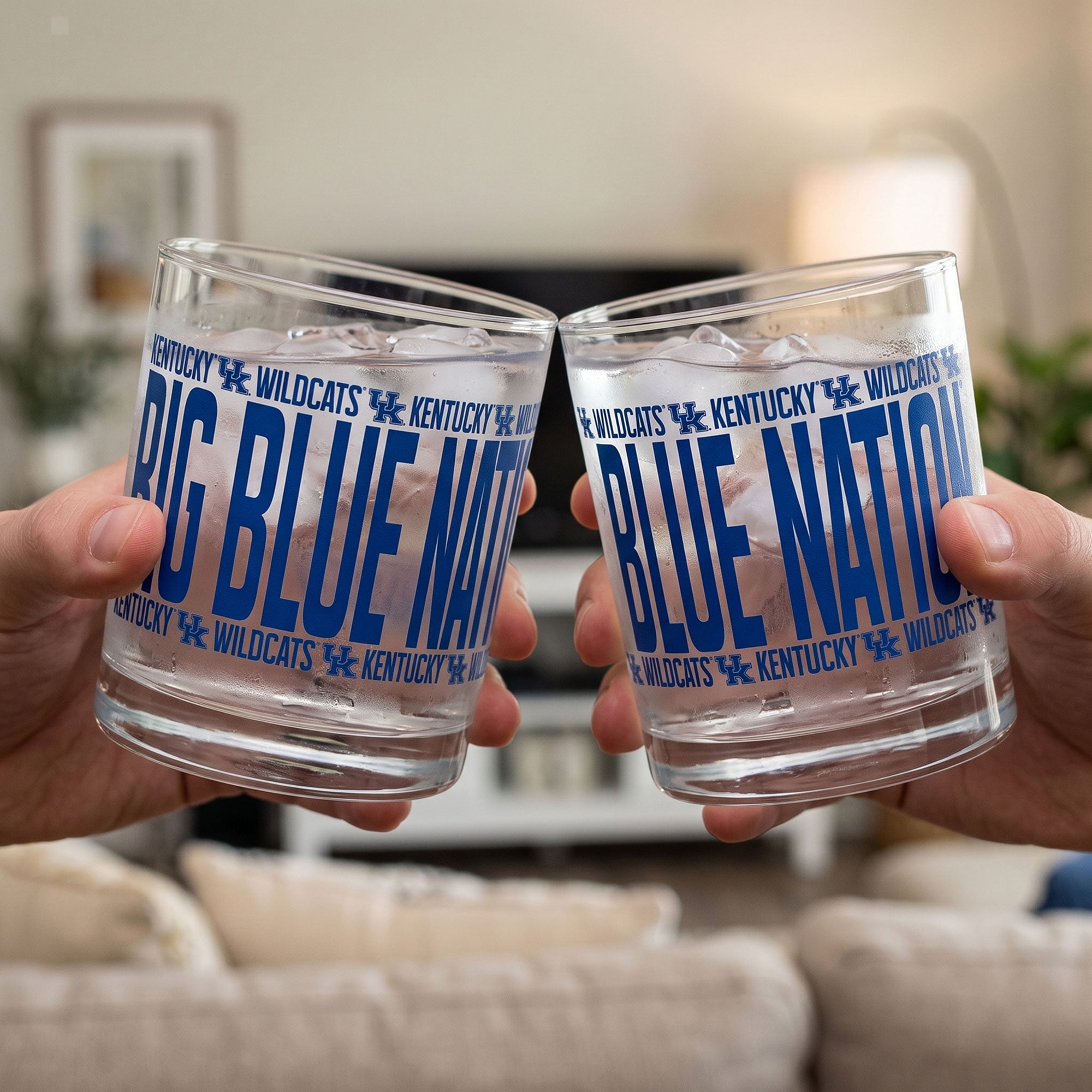 Verres à whisky surélevés Indigo Falls Kentucky Wildcats - Lot de 2
