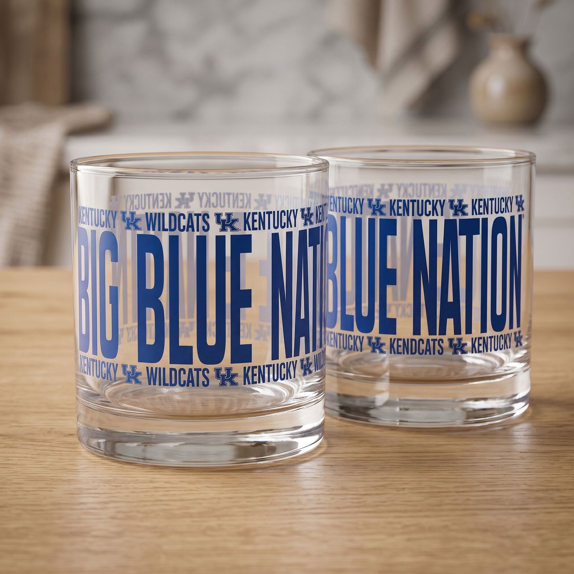 Verres à whisky surélevés Indigo Falls Kentucky Wildcats - Lot de 2